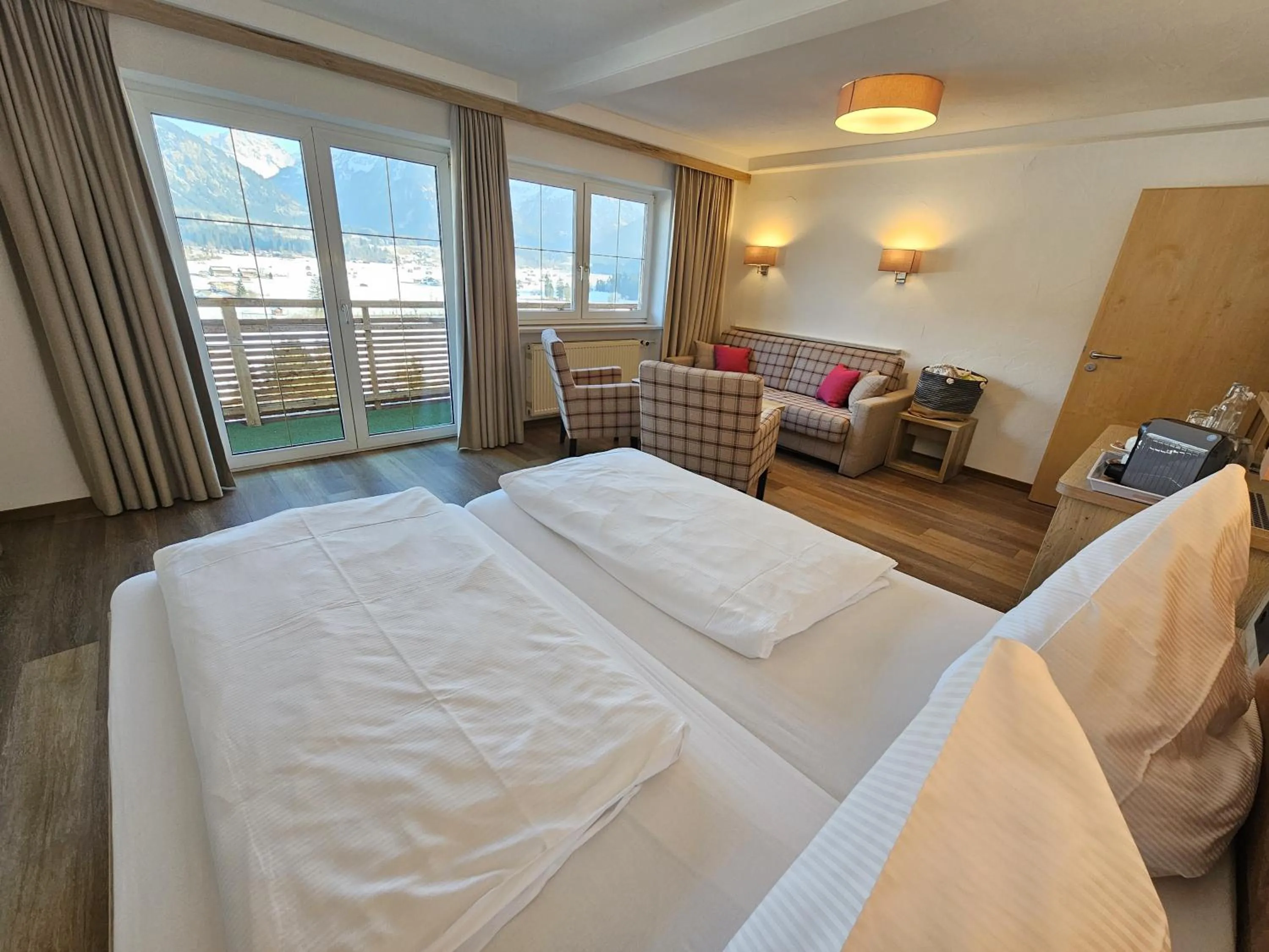 View (from property/room), Bed in Naturhotel Café Waldesruhe