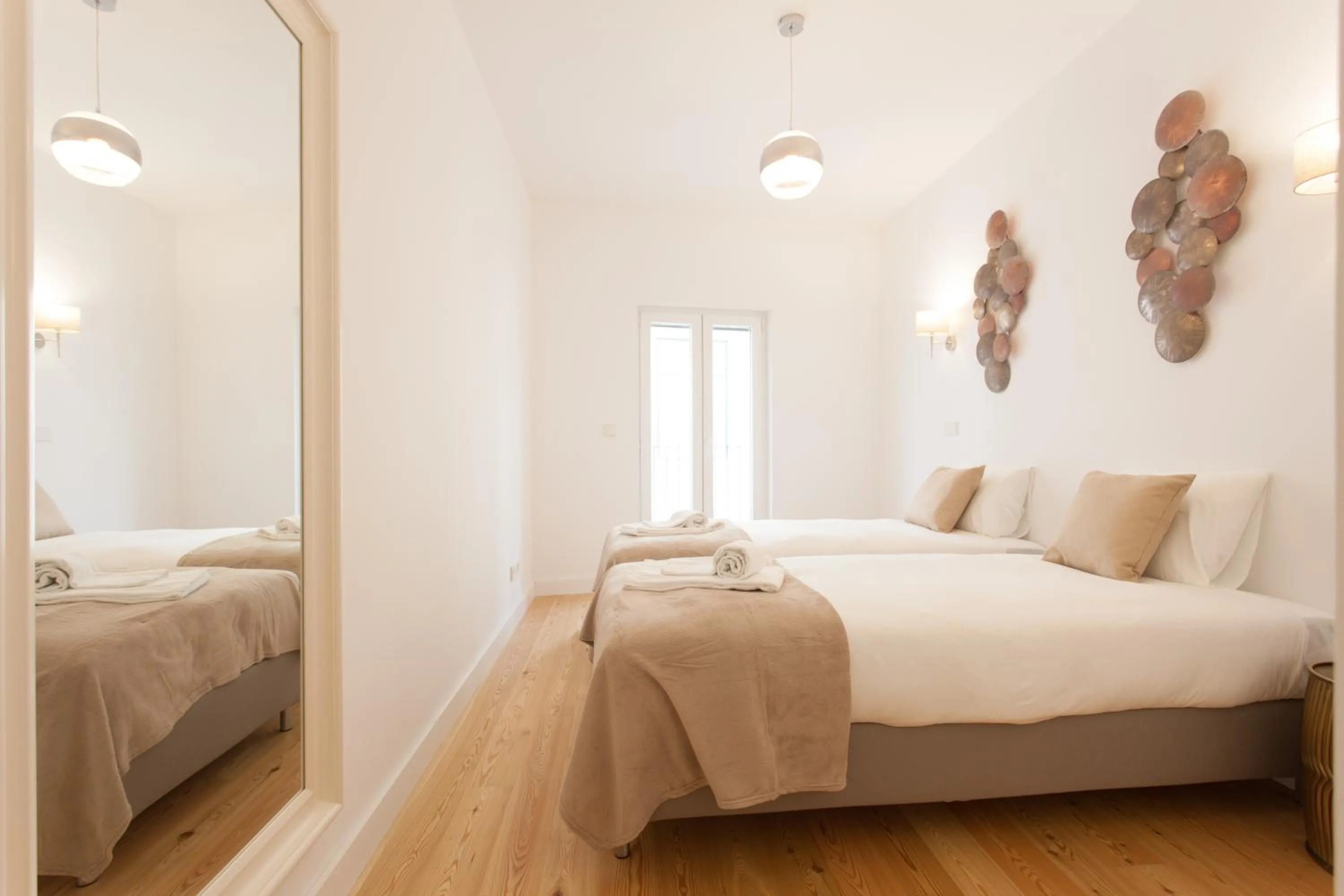 Bedroom, Bed in Mouraria Blue Three-Bedroom Apartment w/ Parking - by LU Holidays