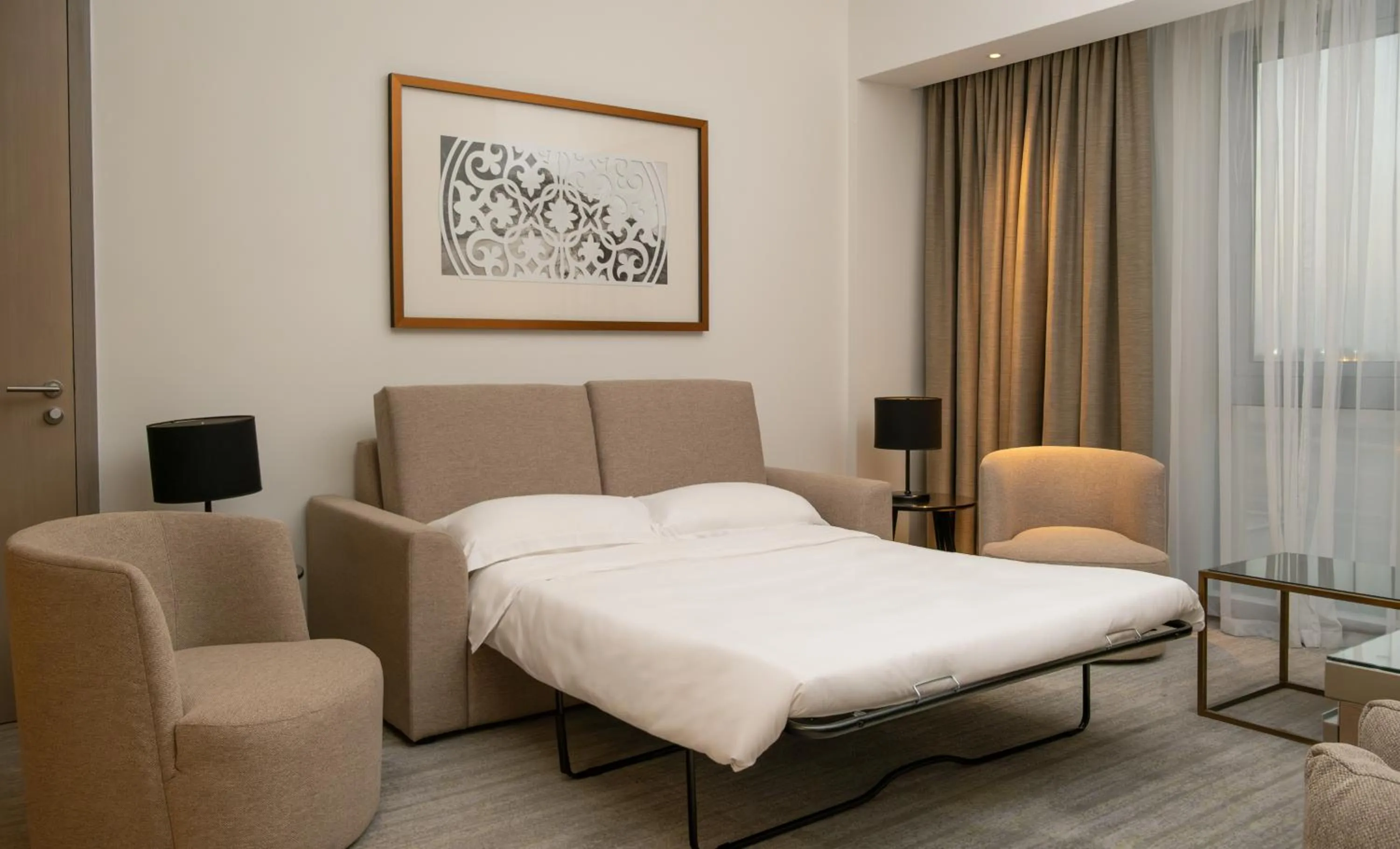 Bed in Novotel Muscat Airport