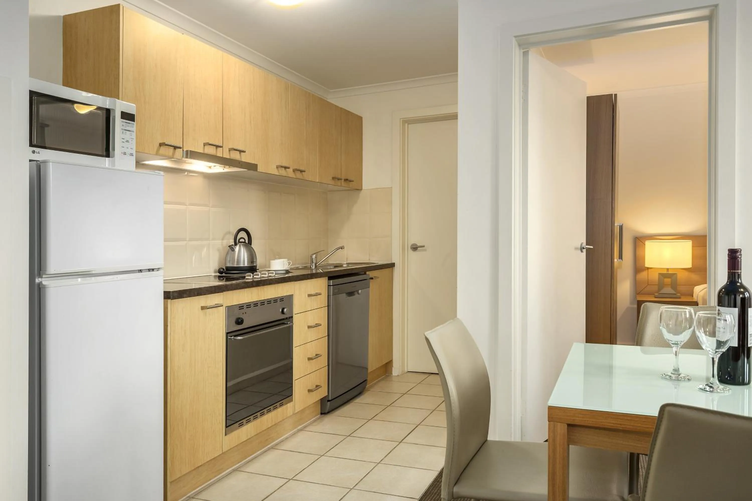 Kitchen or kitchenette in Quest St Kilda Bayside