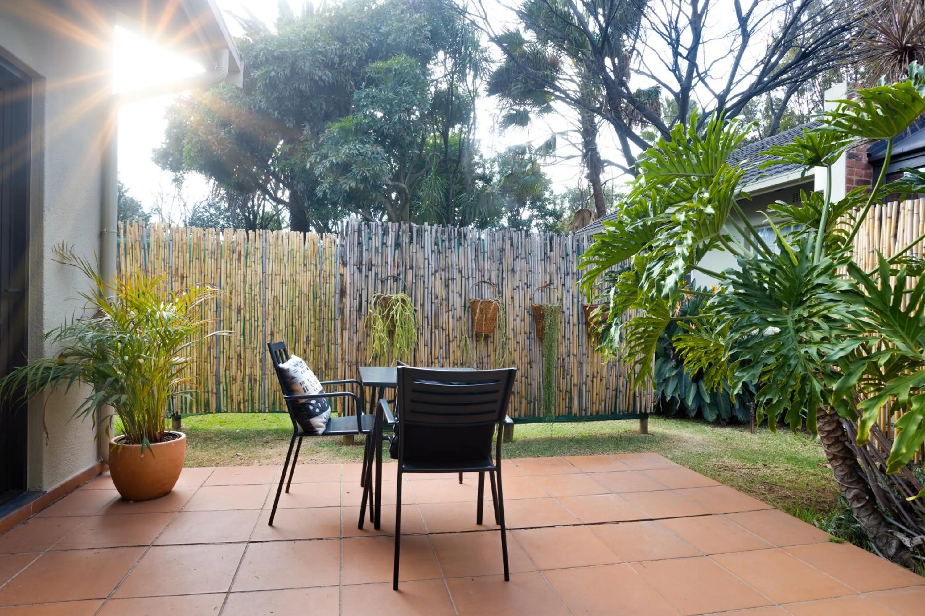 Patio in African Rock Hotel & Spa, a "Boutique Lifestyle Resort"