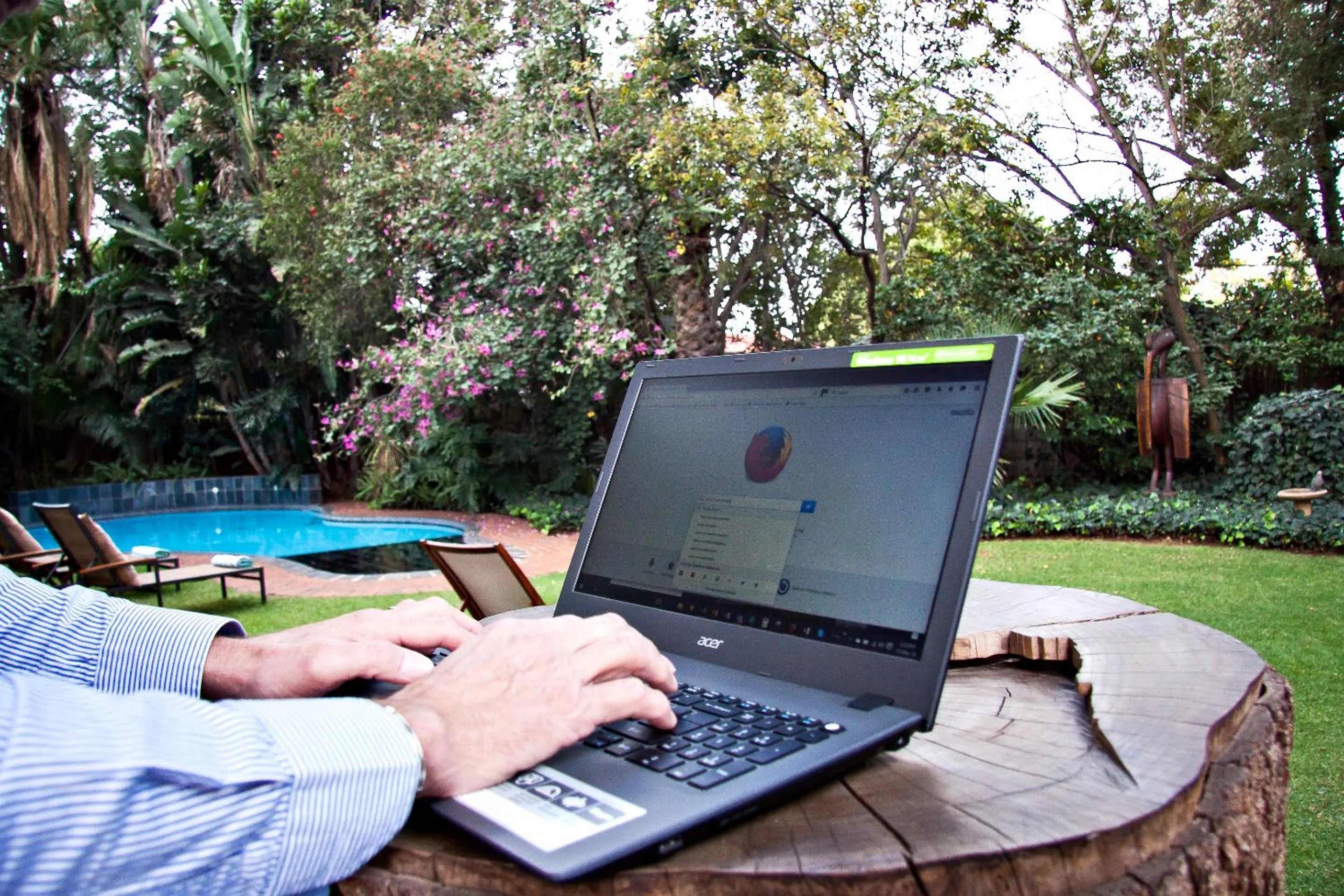 Patio in African Rock Hotel & Spa, a "Boutique Lifestyle Resort"