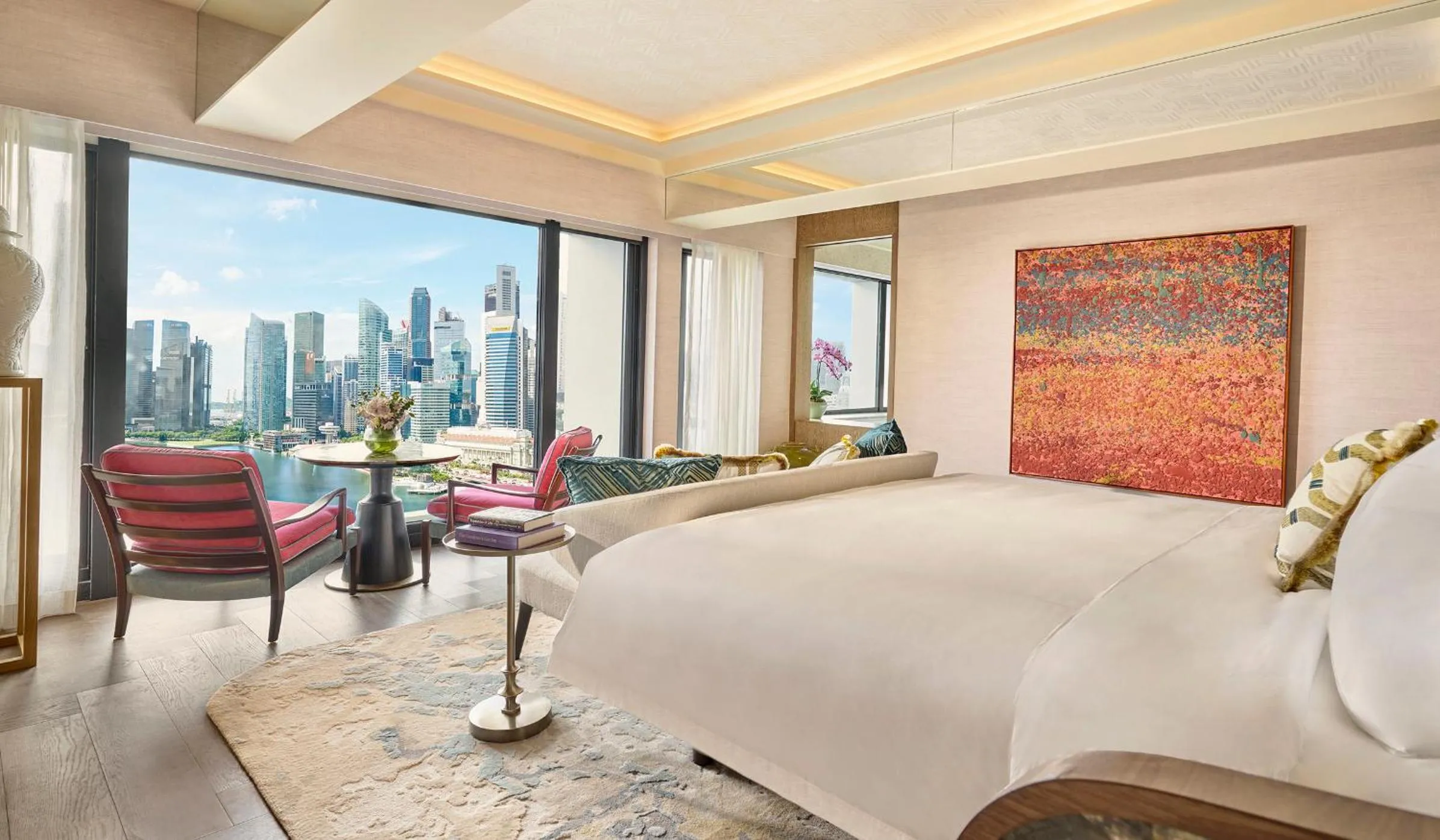 Bedroom, Bed in Mandarin Oriental, Singapore