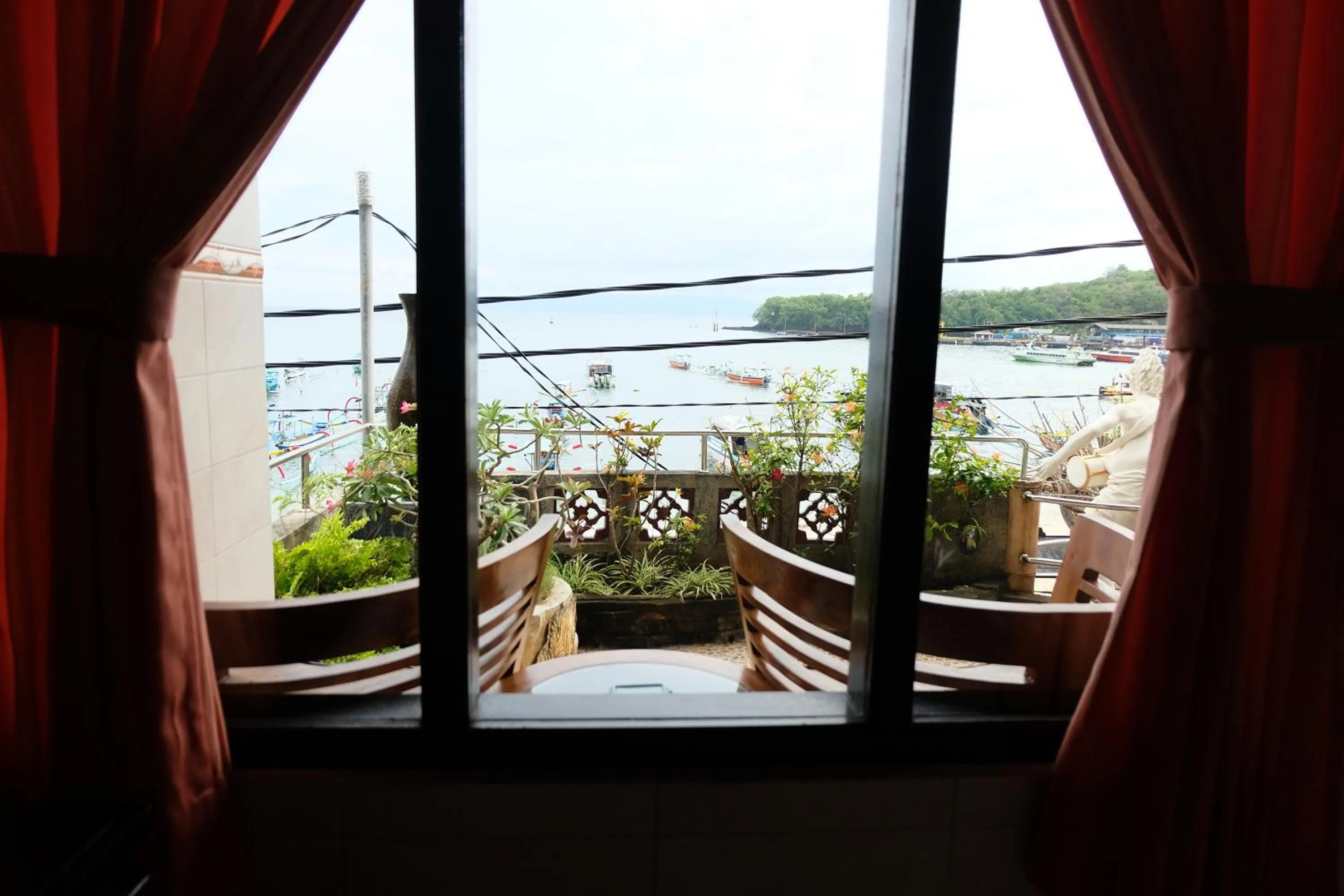 Sea view in Kerti Beach Bungalow and Restaurant