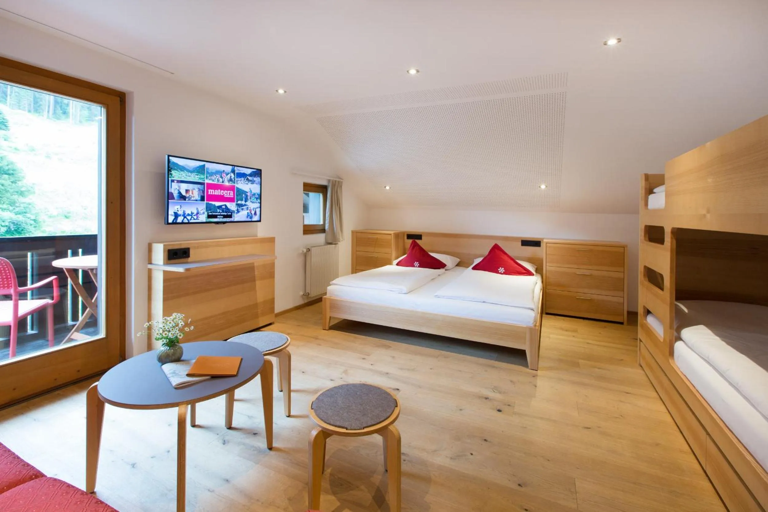 Photo of the whole room, Bed in Familienhotel Mateera Gargellen / Montafon