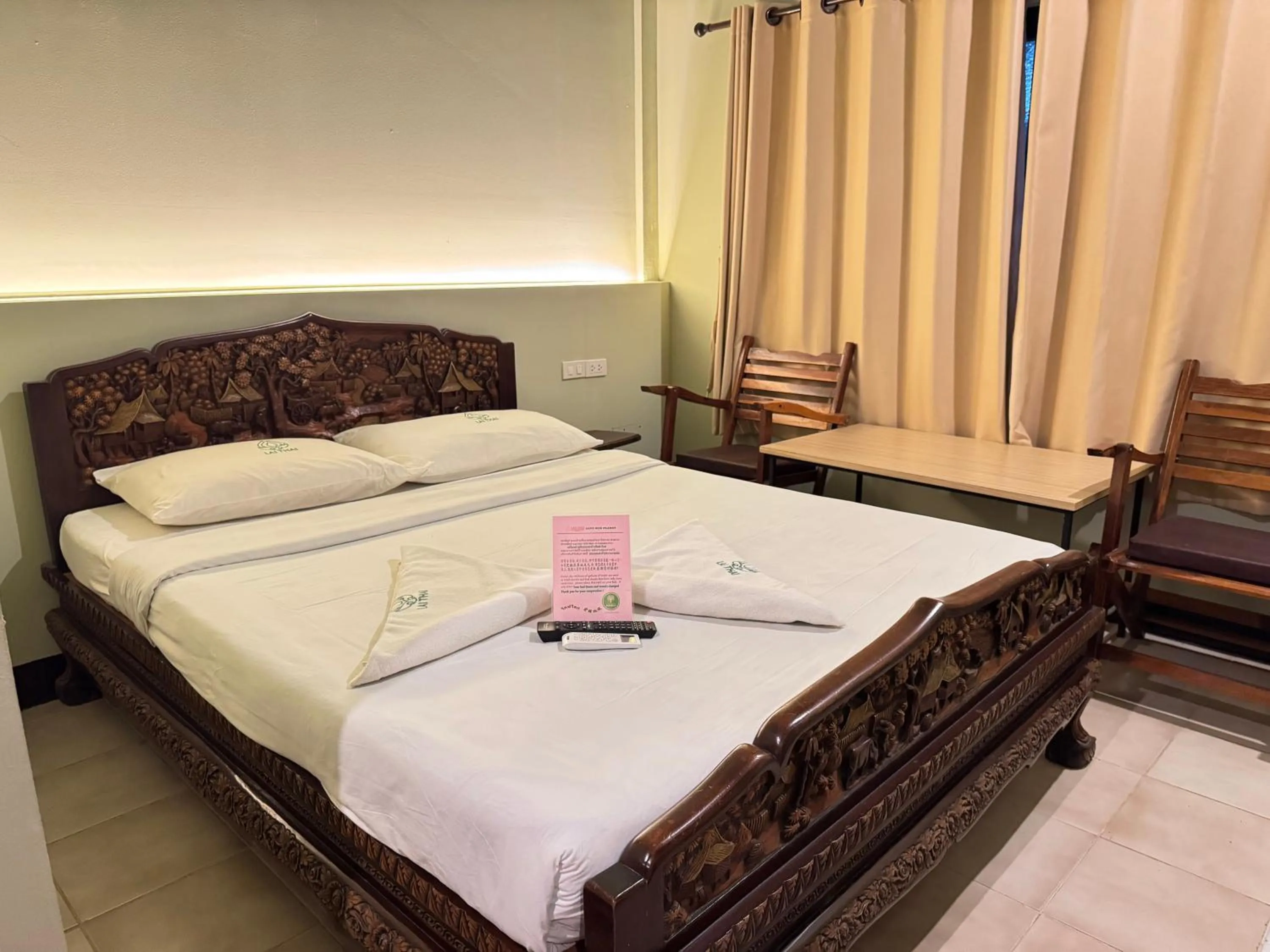 Bed in Lai Thai Guest House