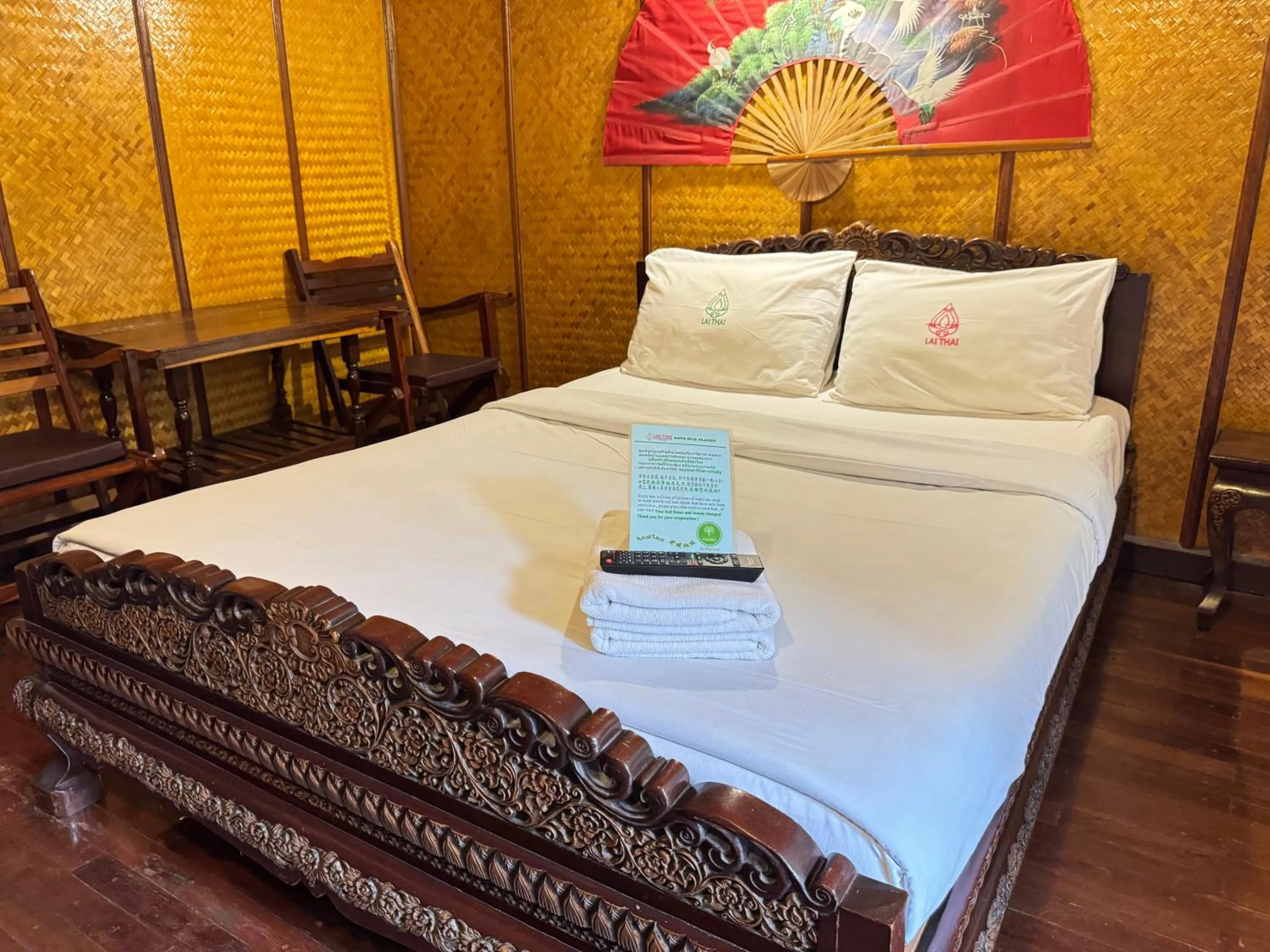 Bed in Lai Thai Guest House