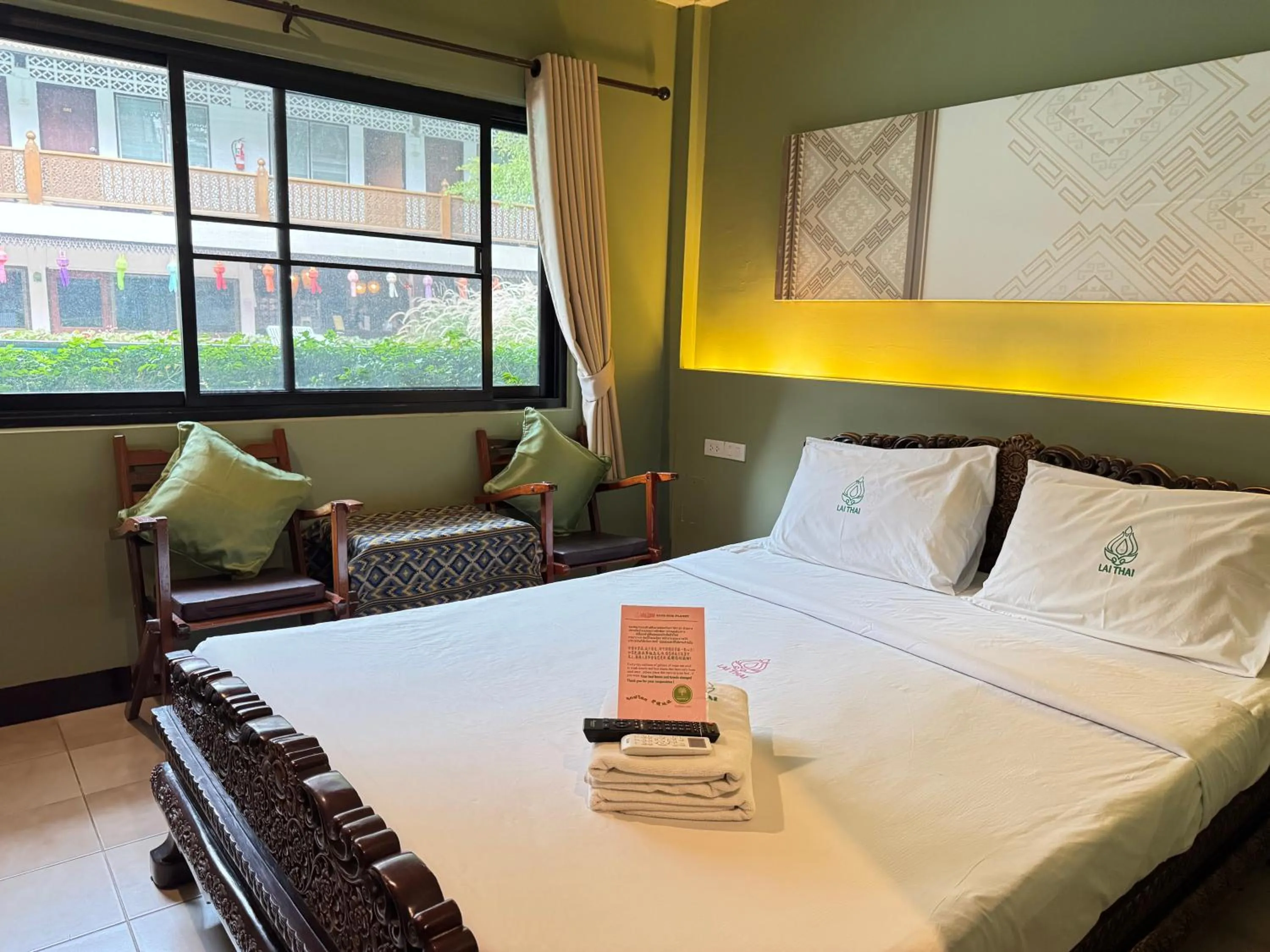 Bed in Lai Thai Guest House