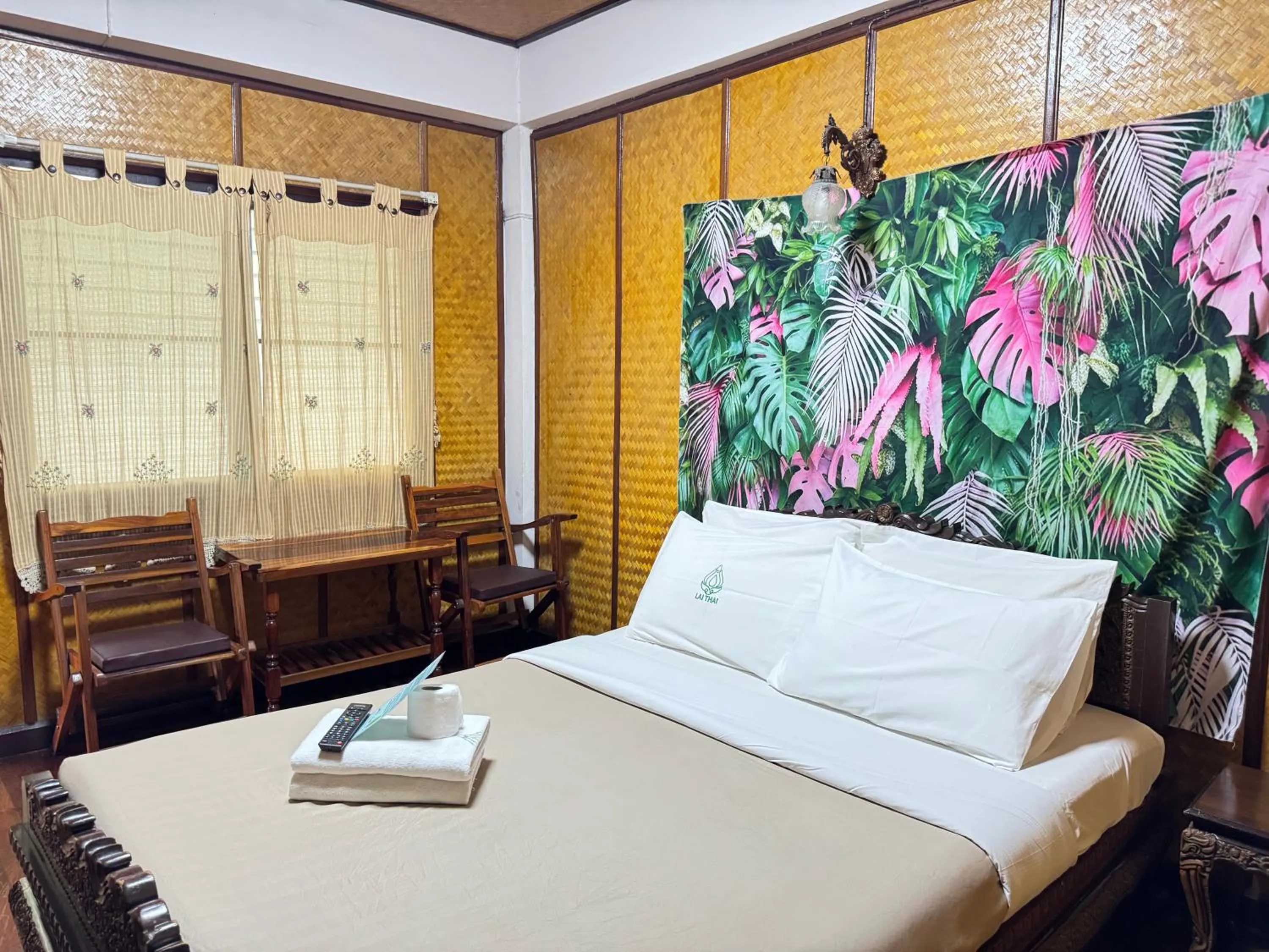 Bed in Lai Thai Guest House