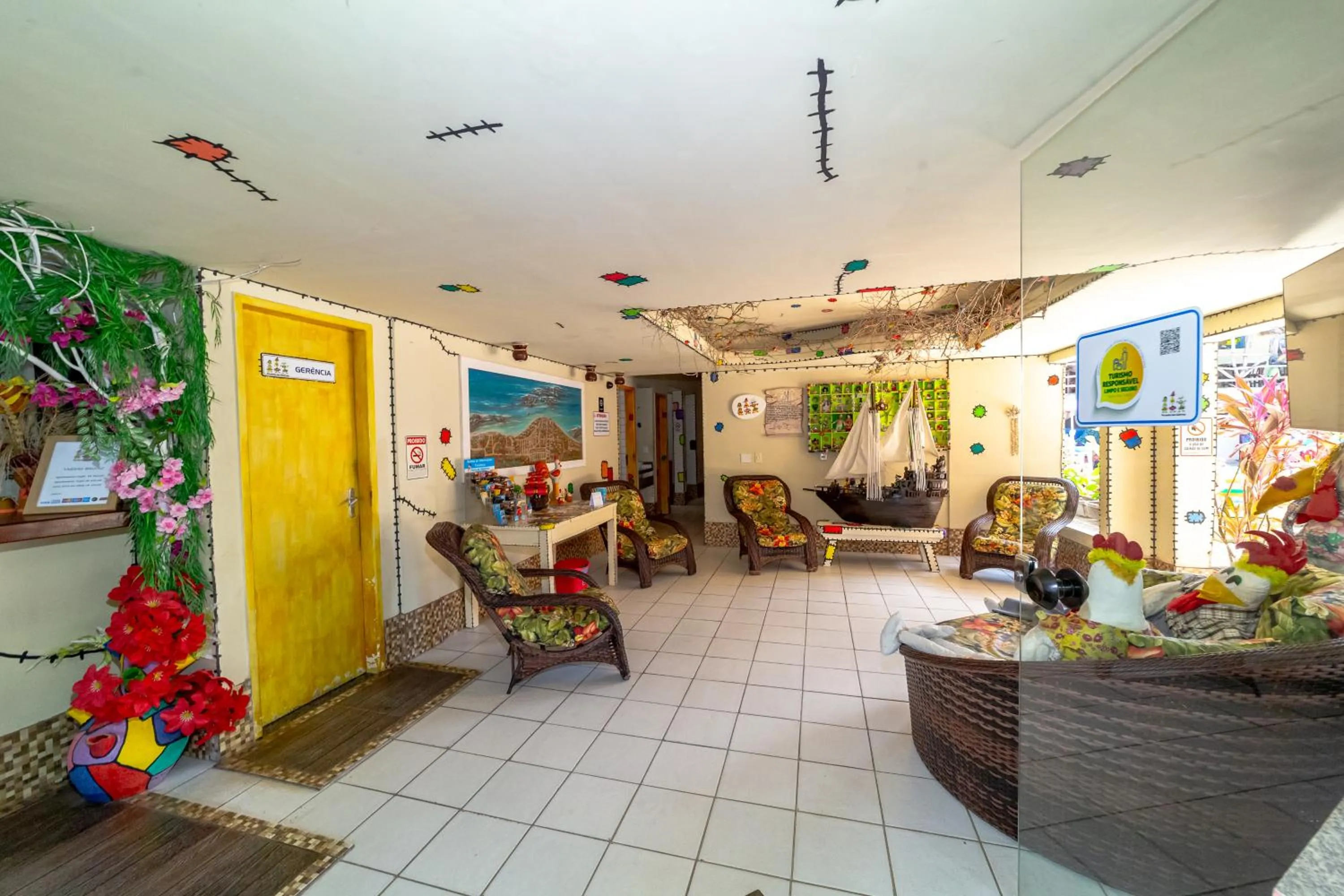 Lobby or reception in Pousada das Galinhas