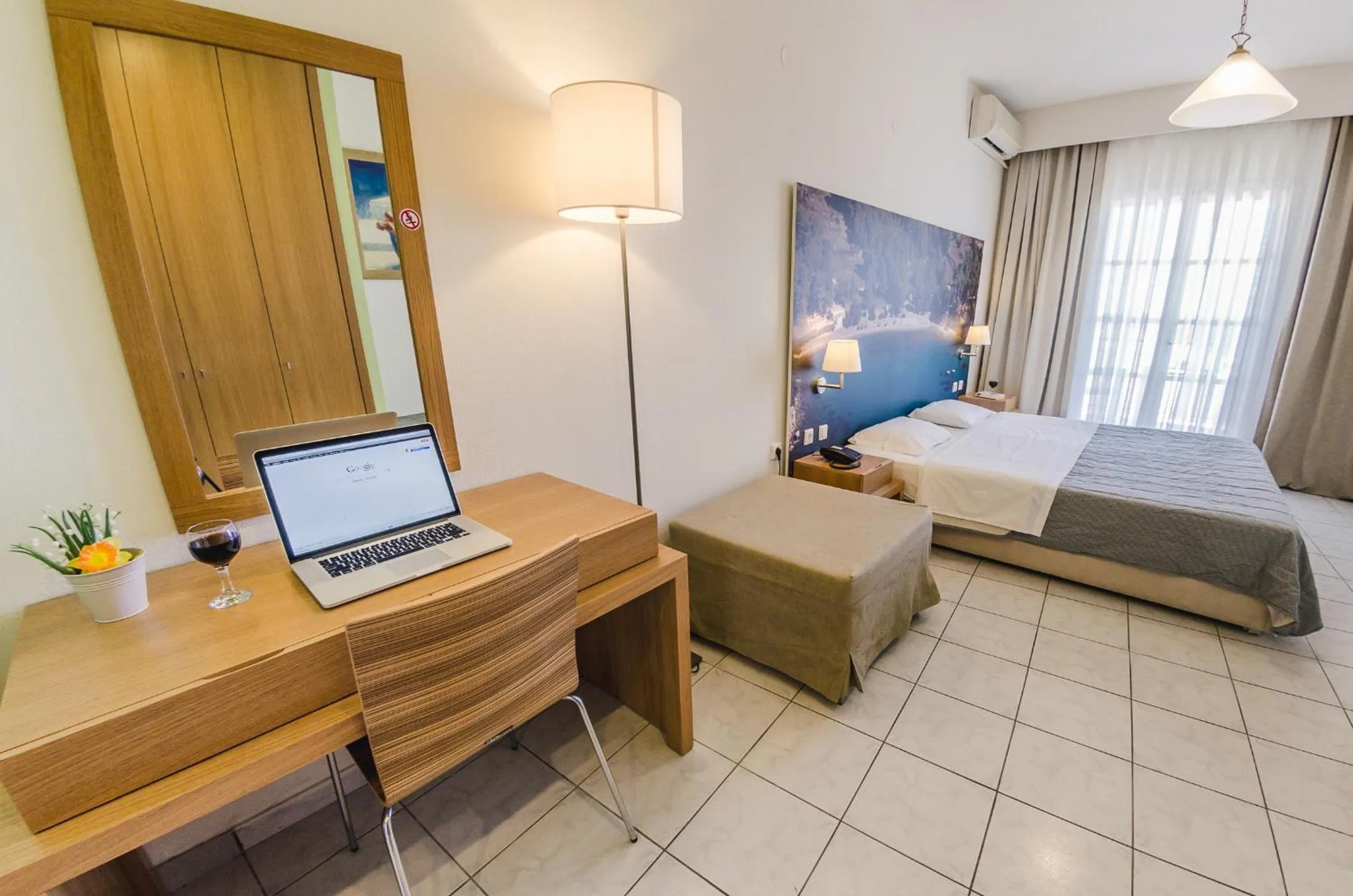 Decorative detail, Bed in Hotel Nereides