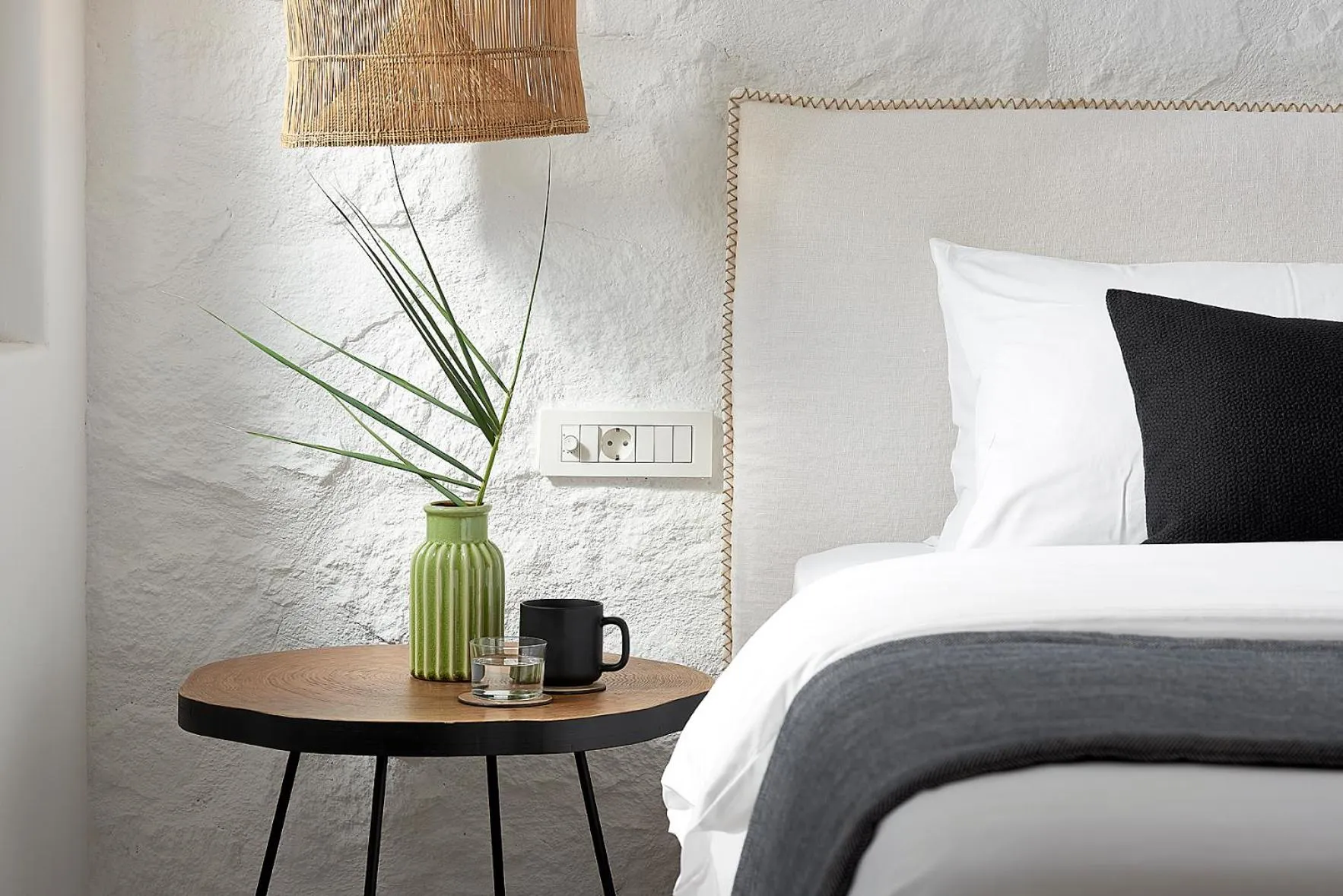 Bedroom, Bed in Delmar Apartments & Suites Milos - Delmar Collection