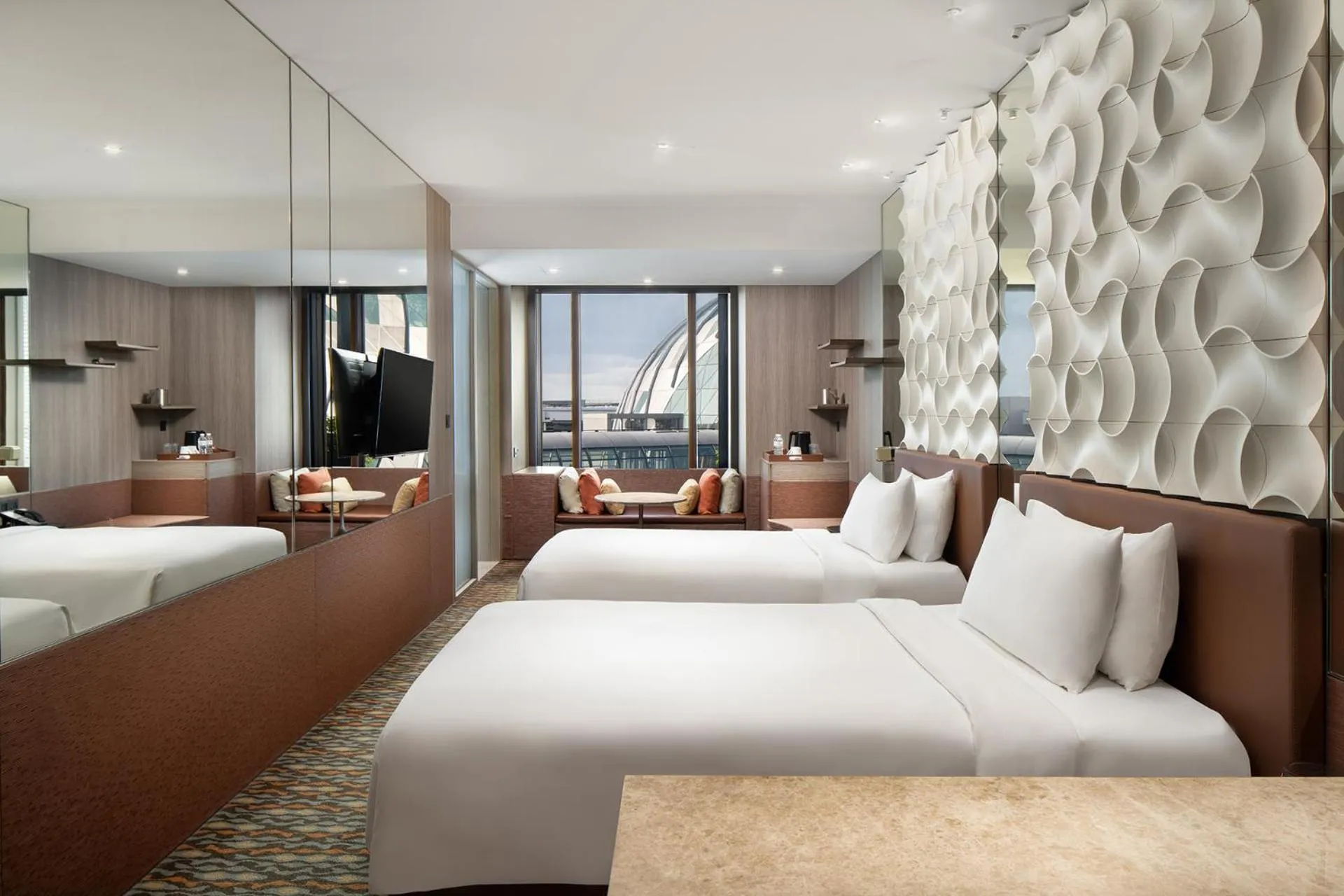 Bed in Crowne Plaza Changi Airport by IHG