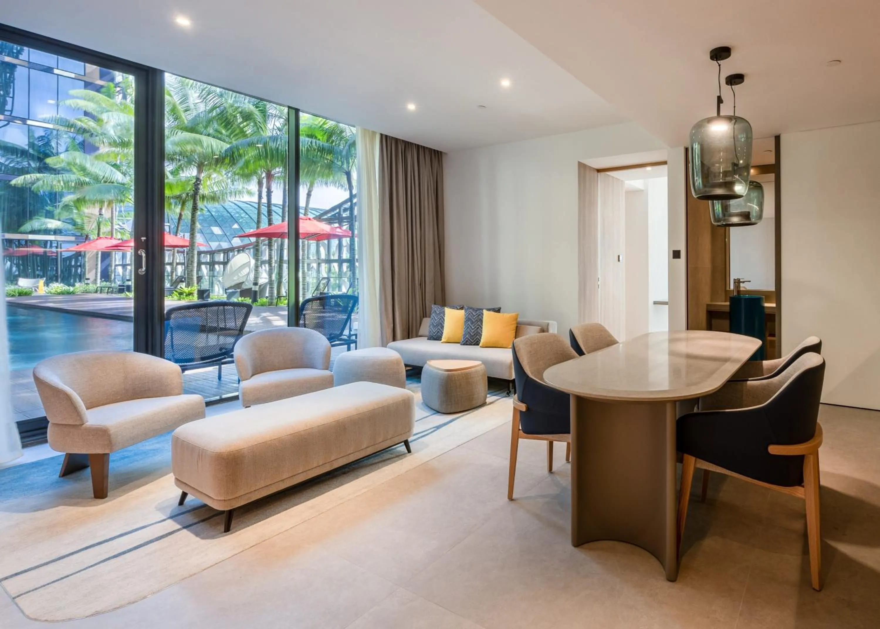 Patio in Crowne Plaza Changi Airport by IHG