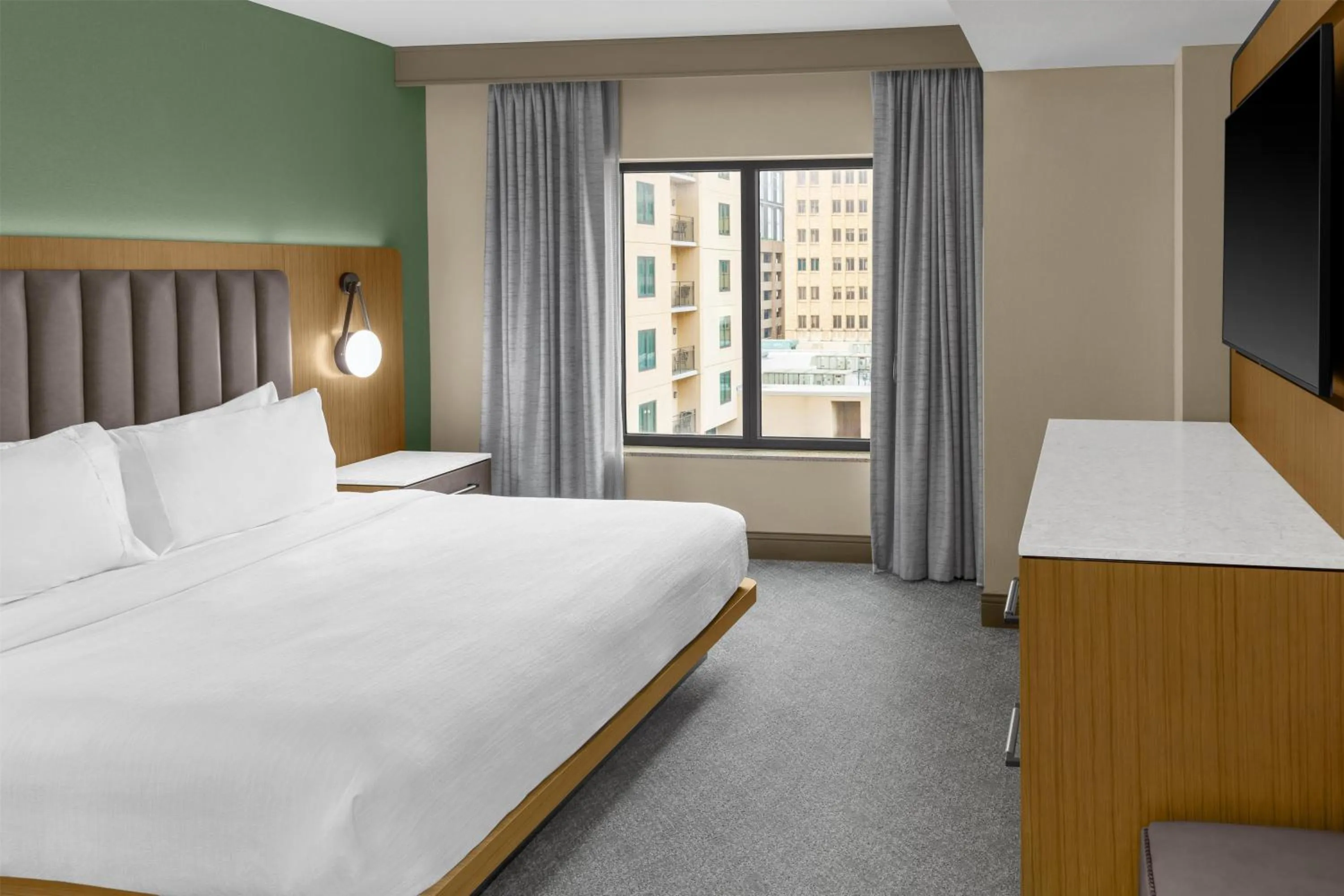 Bed in Embassy Suites San Antonio Riverwalk-Downtown