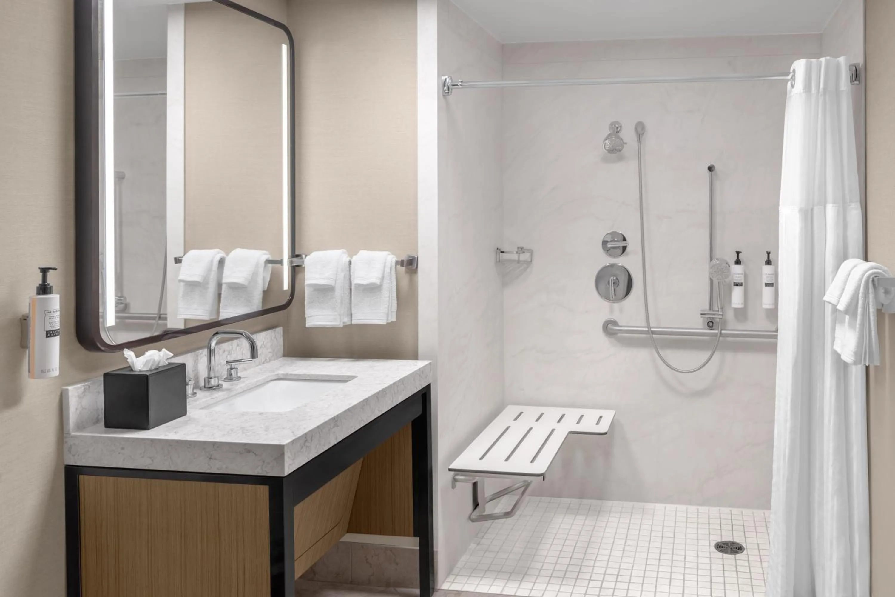 Shower in Embassy Suites San Antonio Riverwalk-Downtown