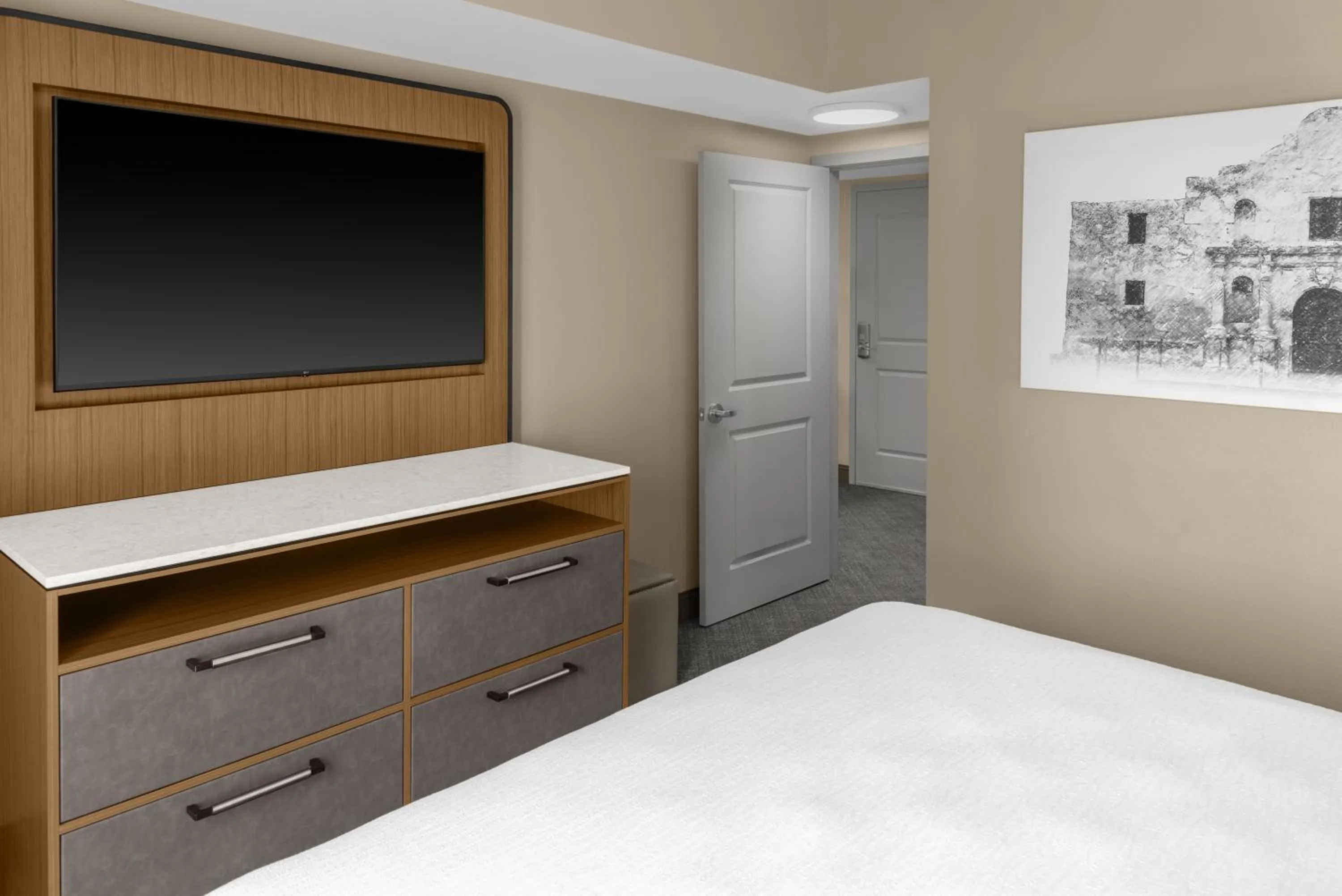 Bed in Embassy Suites San Antonio Riverwalk-Downtown