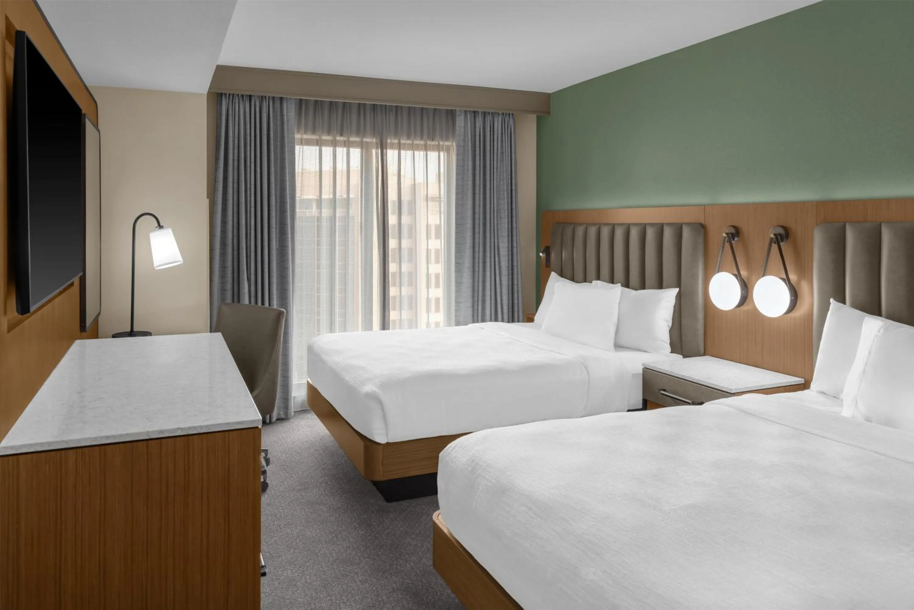 Bed in Embassy Suites San Antonio Riverwalk-Downtown