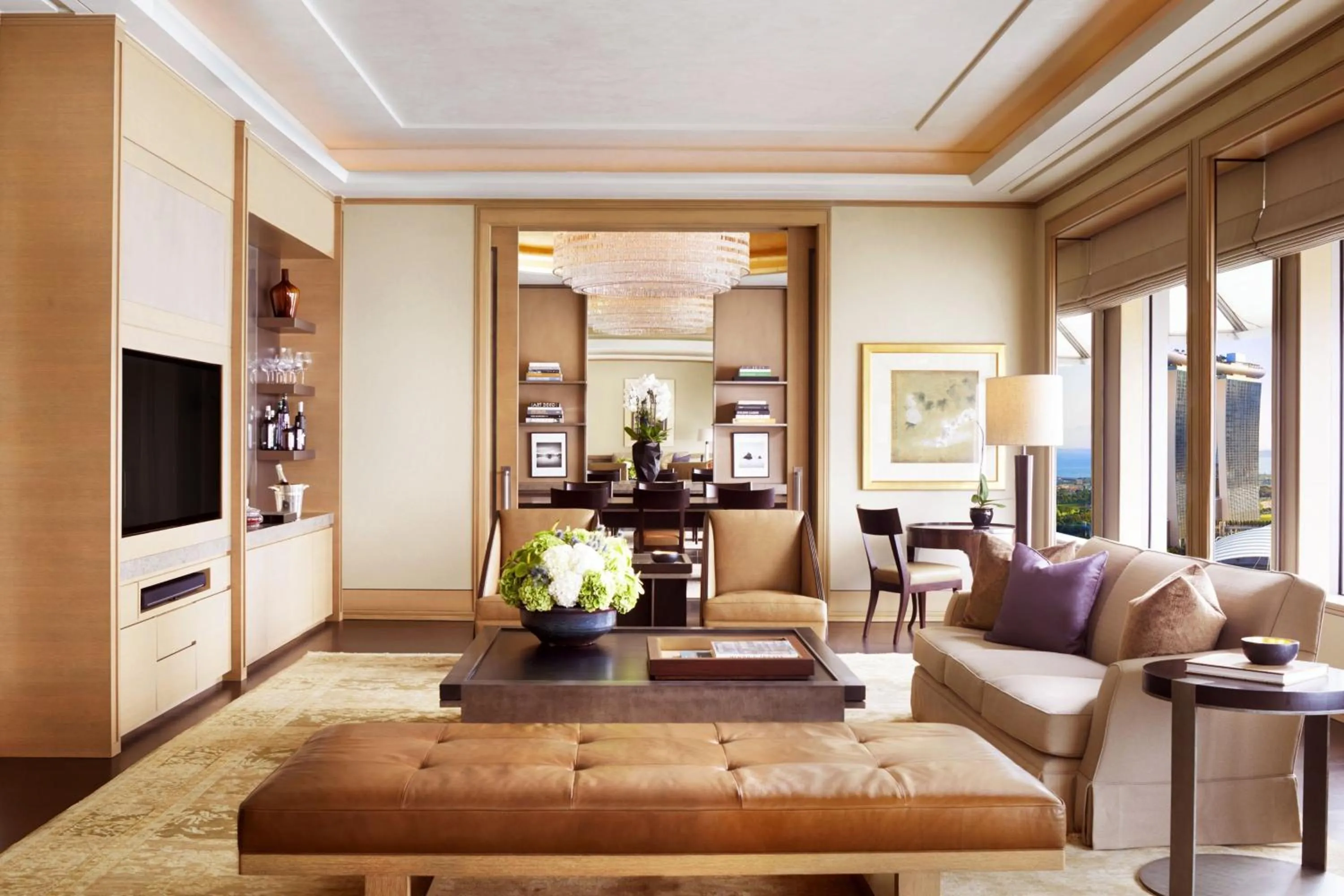 Living room in The Ritz-Carlton, Millenia Singapore