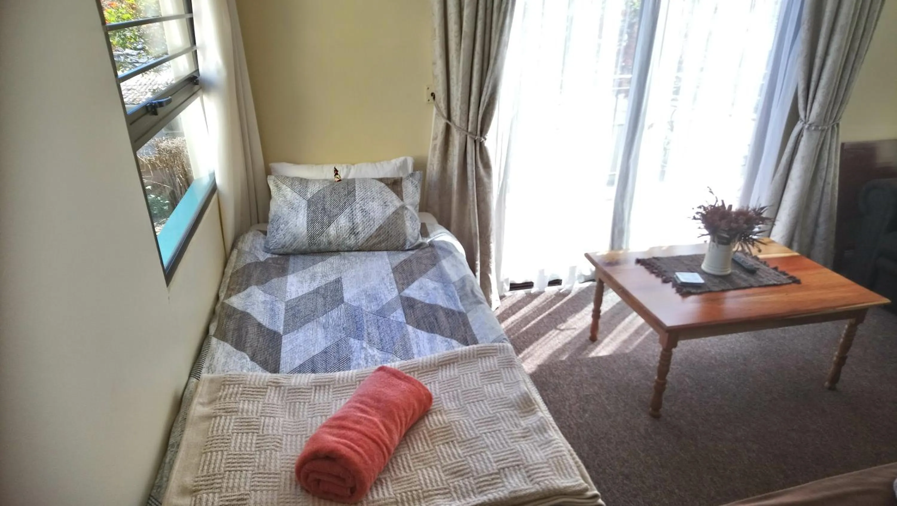 Bed in Welterusten Guesthouse