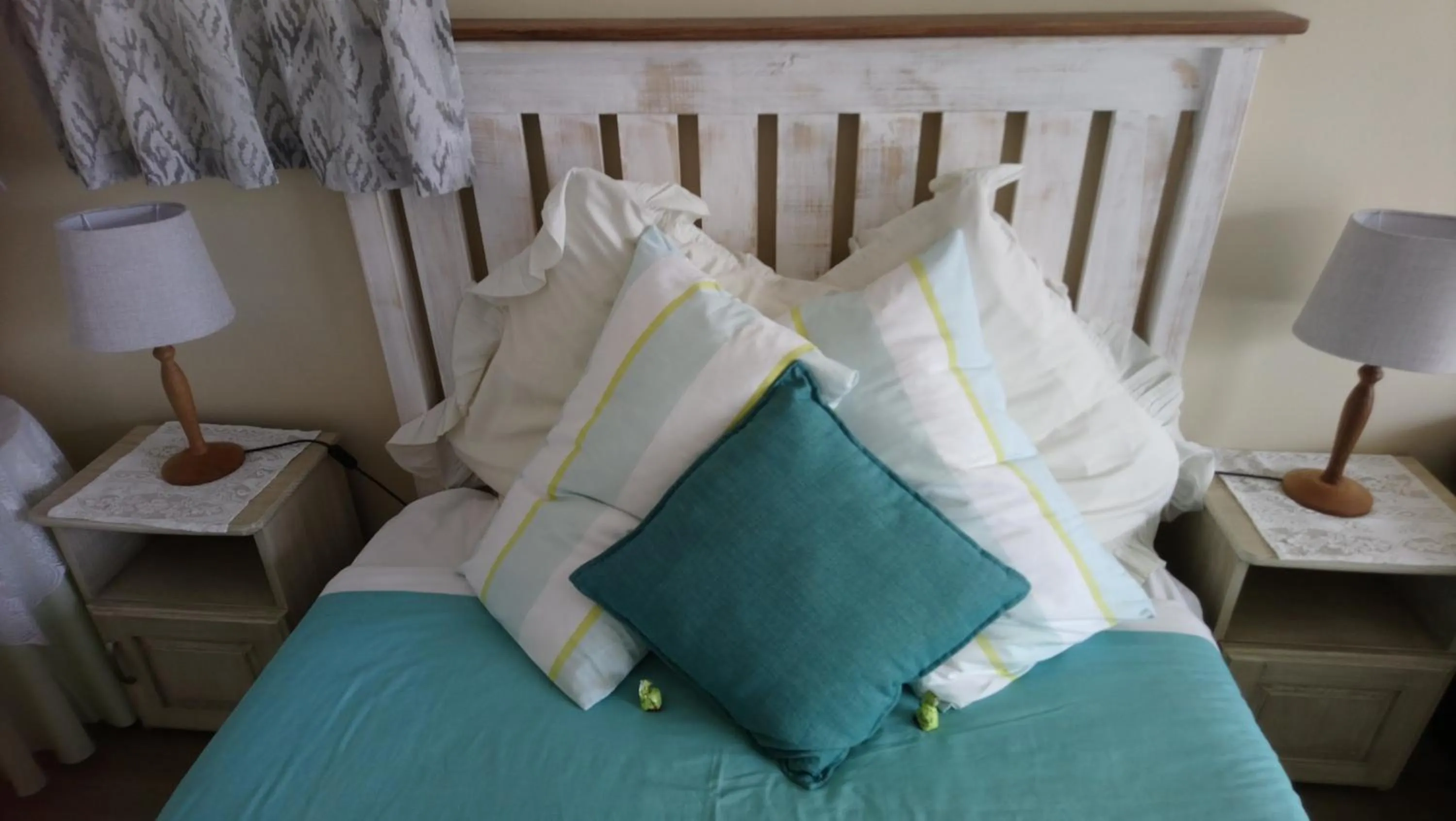 Bed in Welterusten Guesthouse