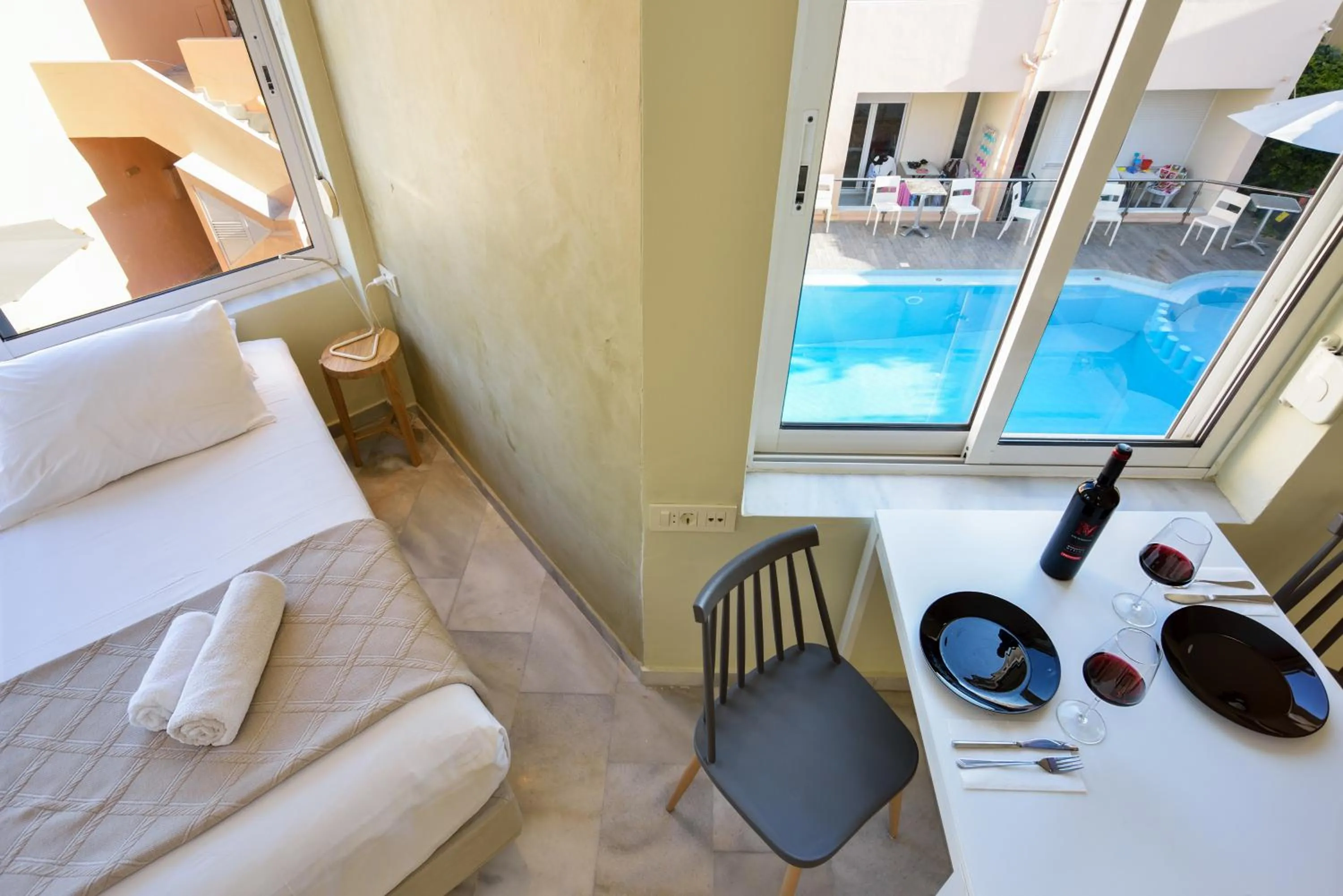 Bed in Elma's Dream Apartments & Villas