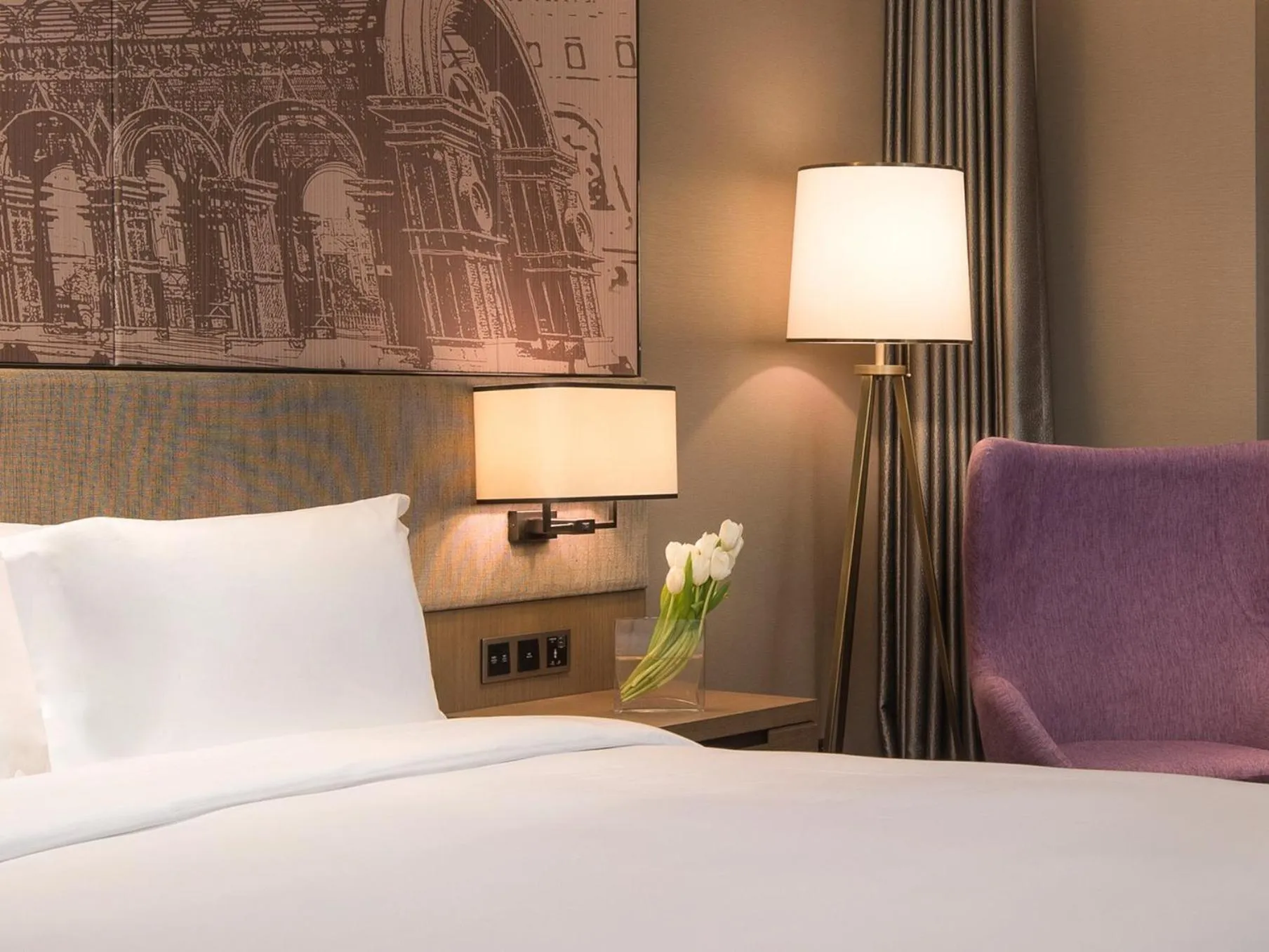 Photo of the whole room, Bed in Crowne Plaza Harbin Songbei by IHG