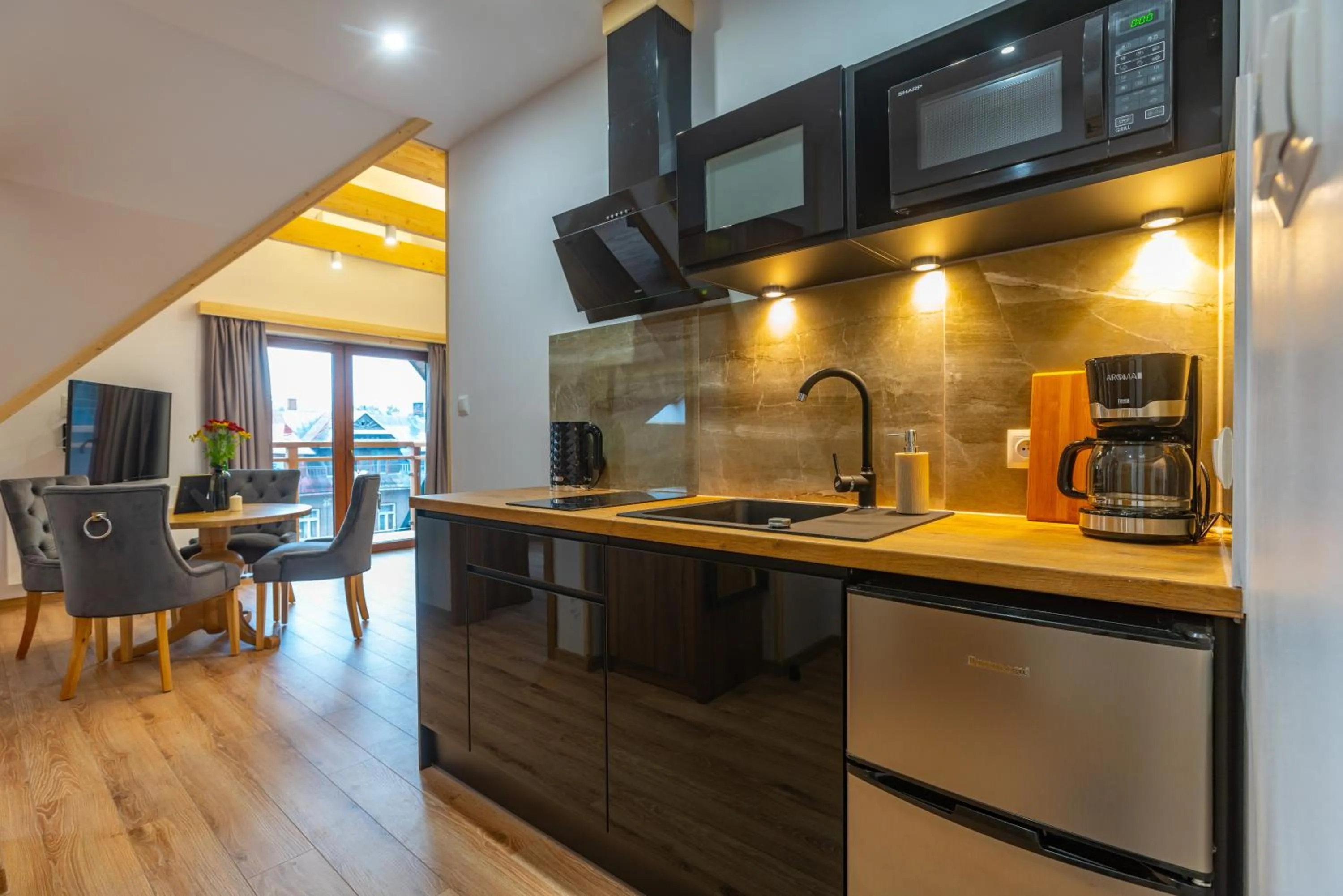 Kitchen or kitchenette in Stacja Zakopane - Apartamenty w centrum