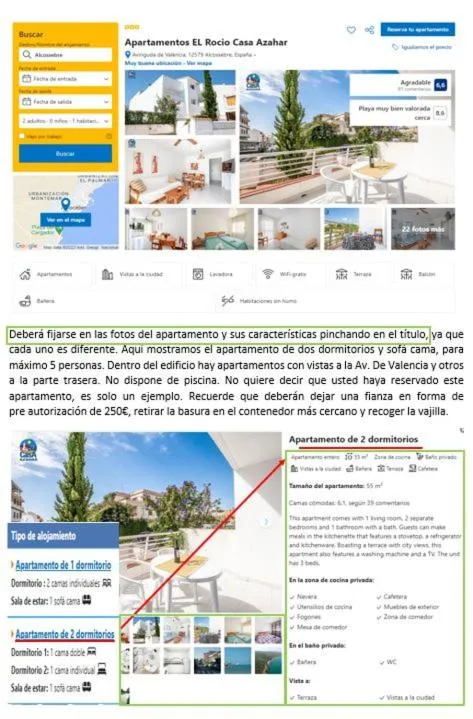Text overlay in Apartamentos EL Rocio Casa Azahar