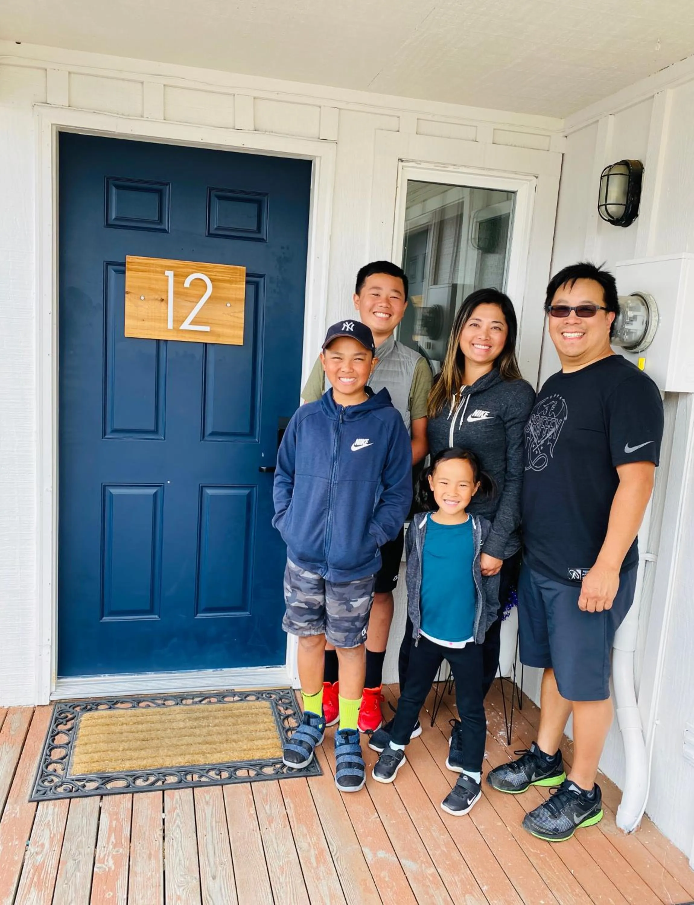 Family in Boardwalk Cottages