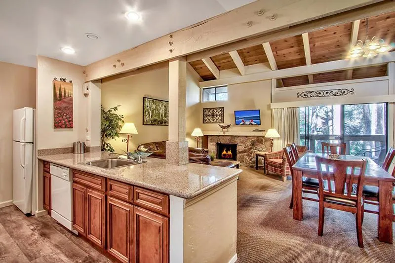 Kitchen or kitchenette in South Lake Tahoe Resort - Steps to Beach & Close to Heavenly
