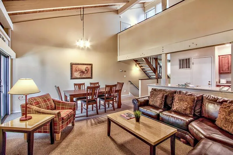 Living room in South Lake Tahoe Resort - Steps to Beach & Close to Heavenly
