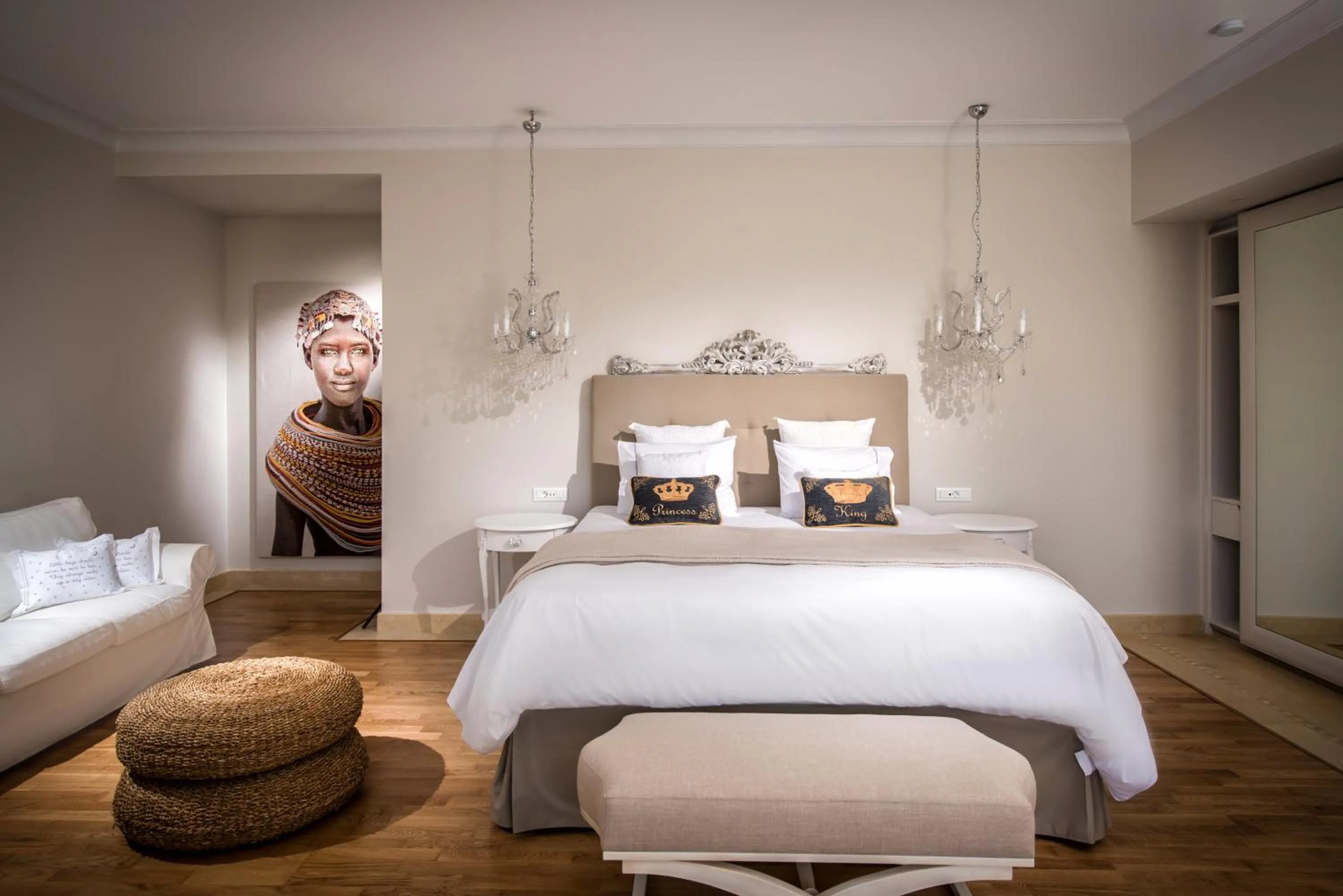 Bed in Sunvillage Malia Boutique Hotel and Suites