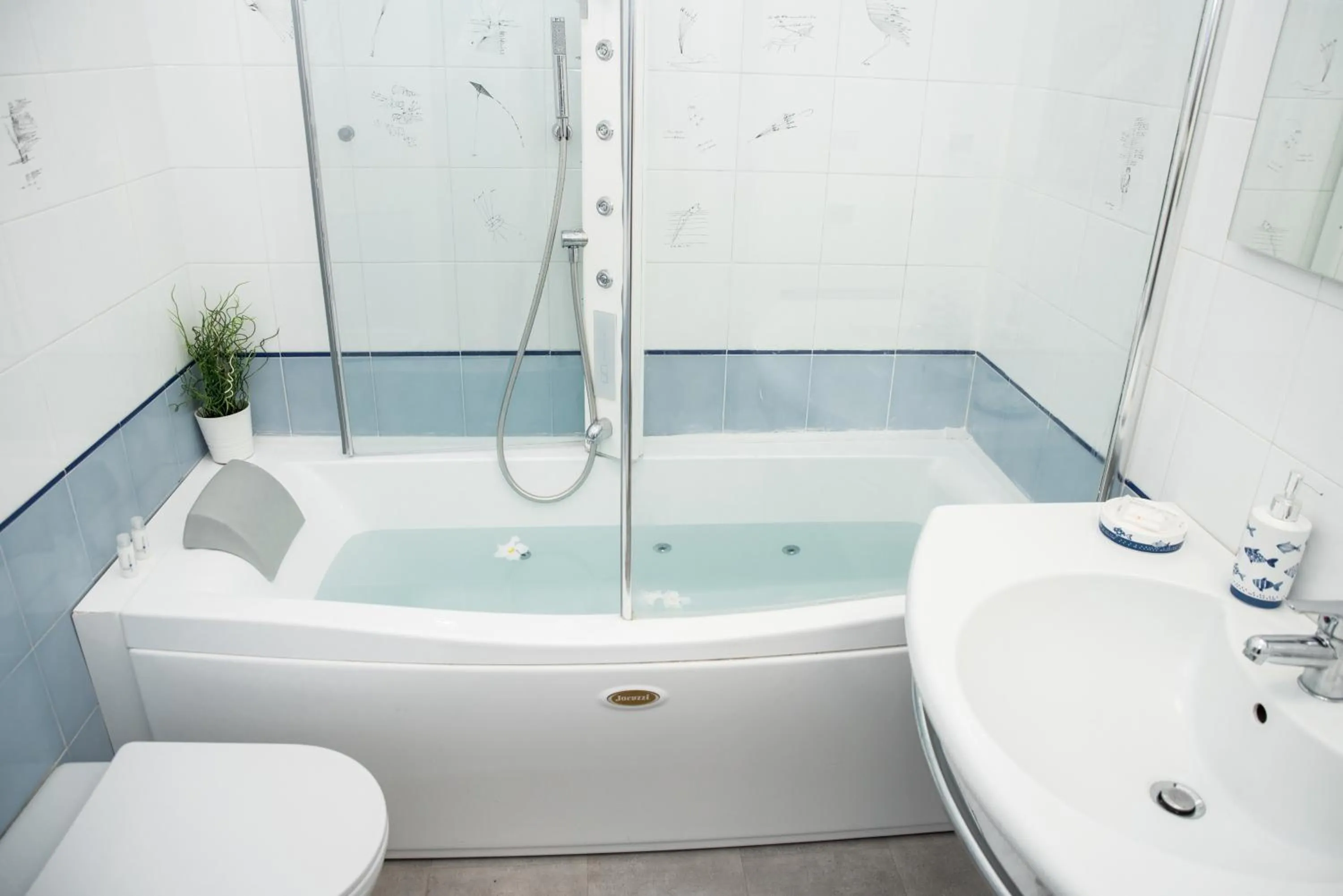 Shower in Sorrento Flower Rooms