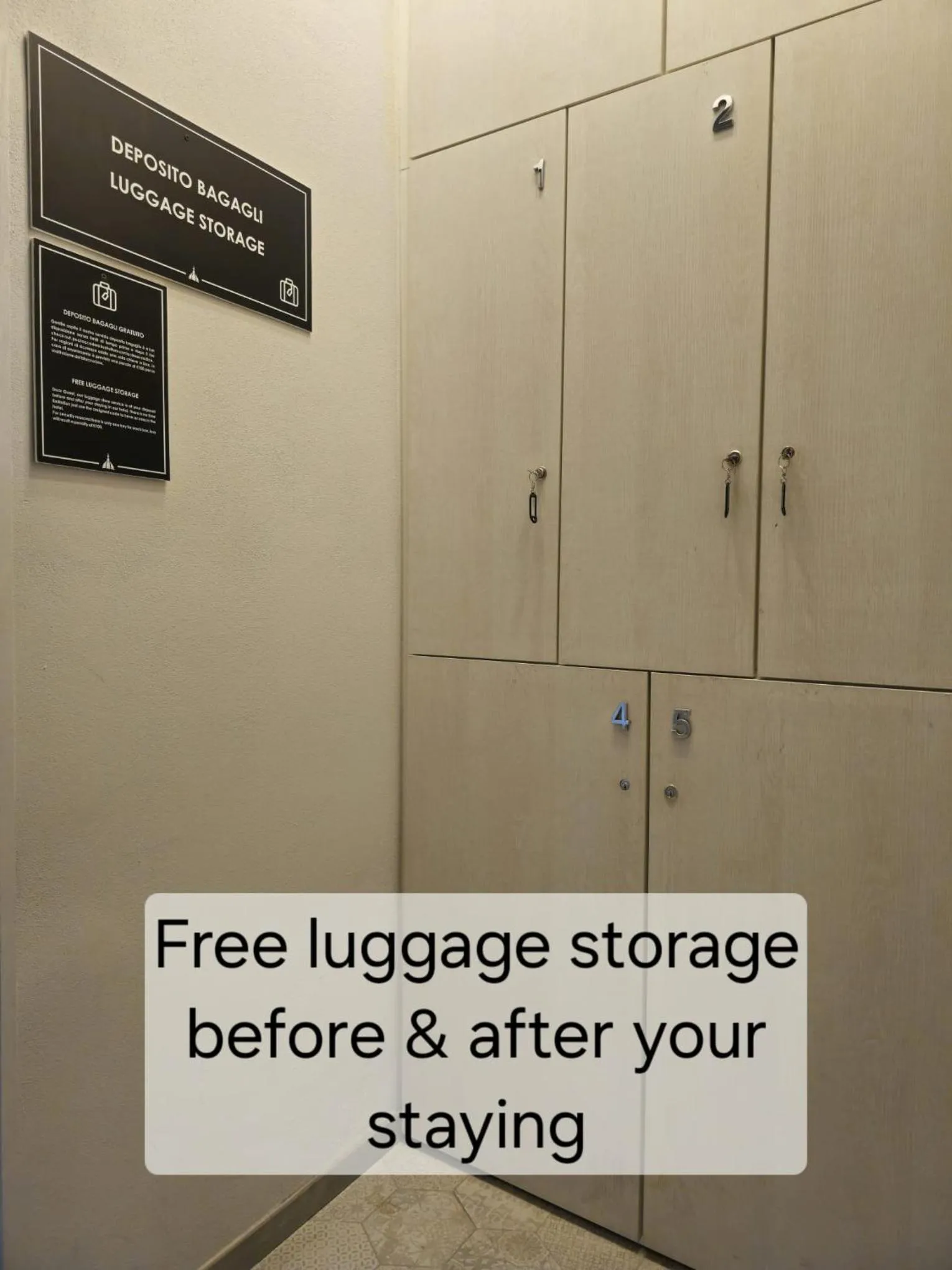 storage in Hotel Bellavista