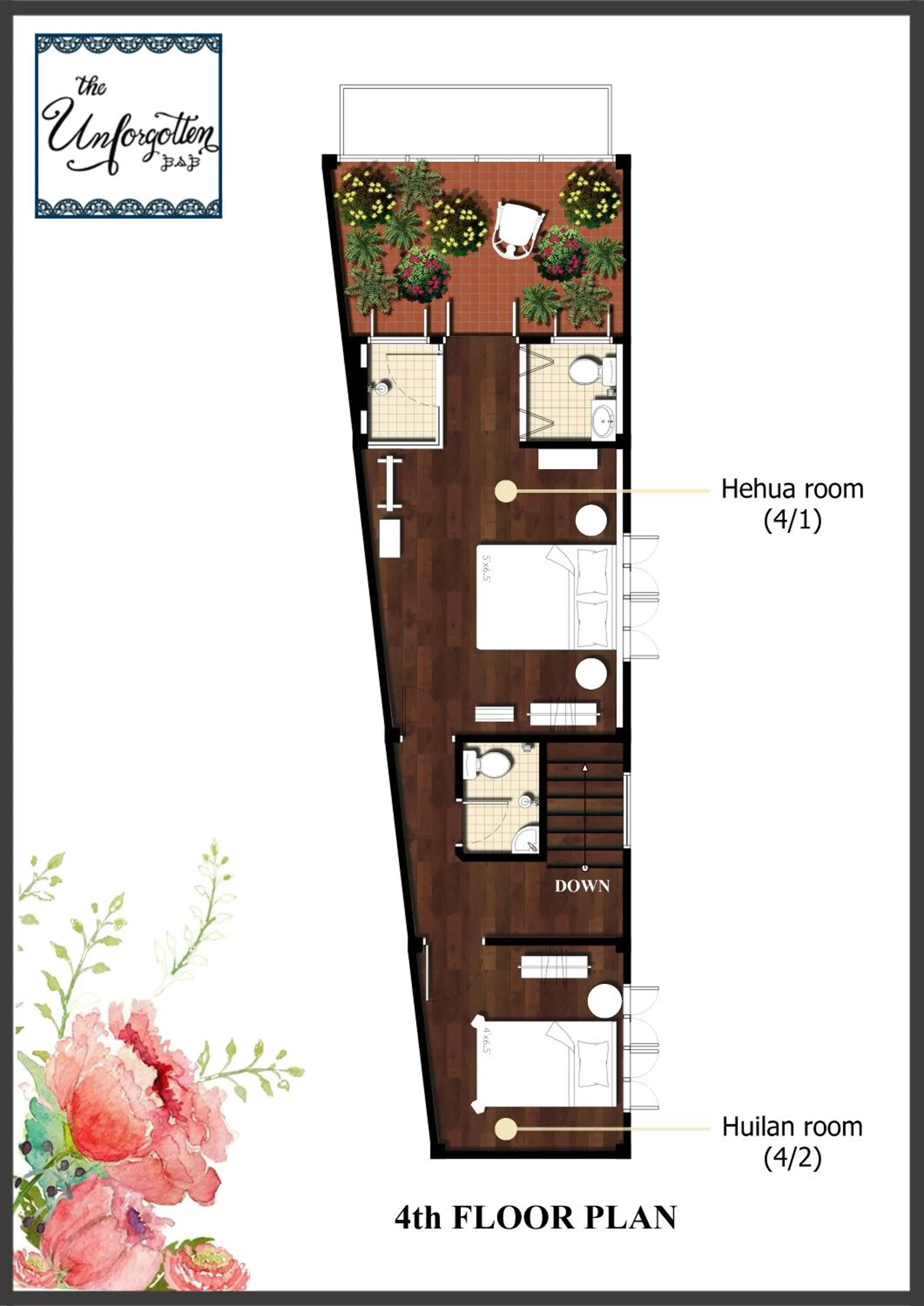 Floor plan in The Unforgotten B&B
