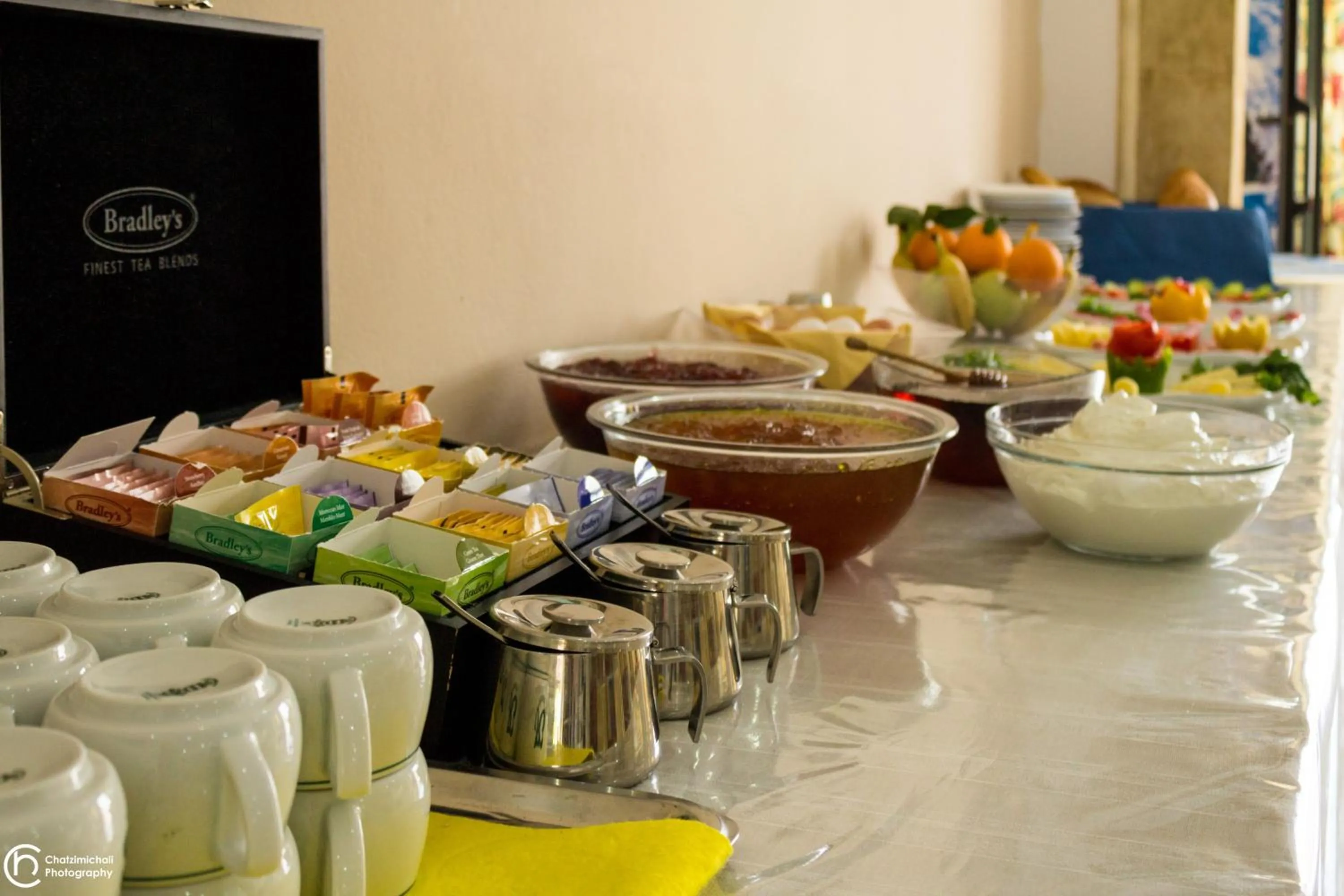 Buffet breakfast in Tsambika Sun Hotel