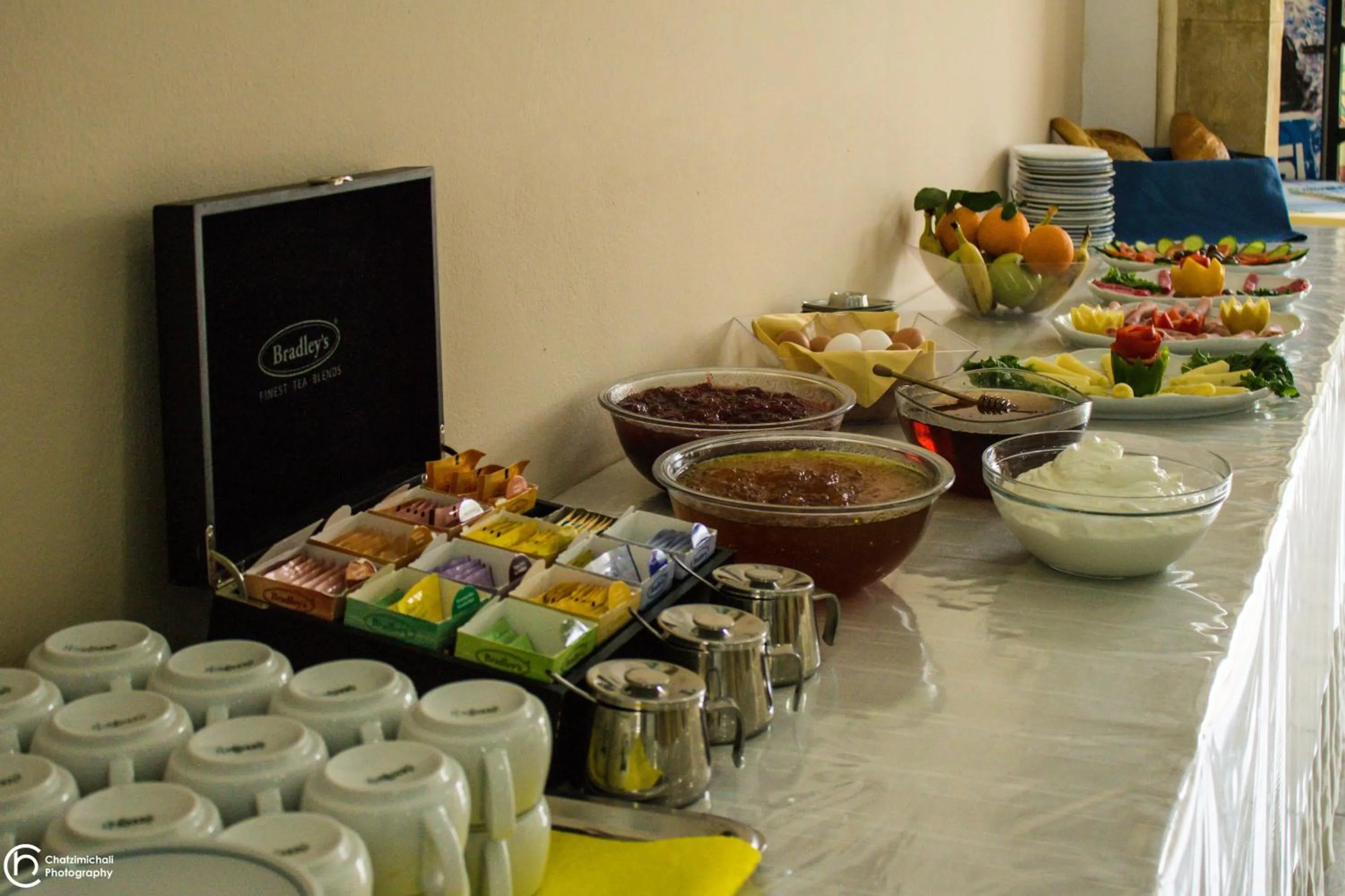 Buffet breakfast in Tsambika Sun Hotel