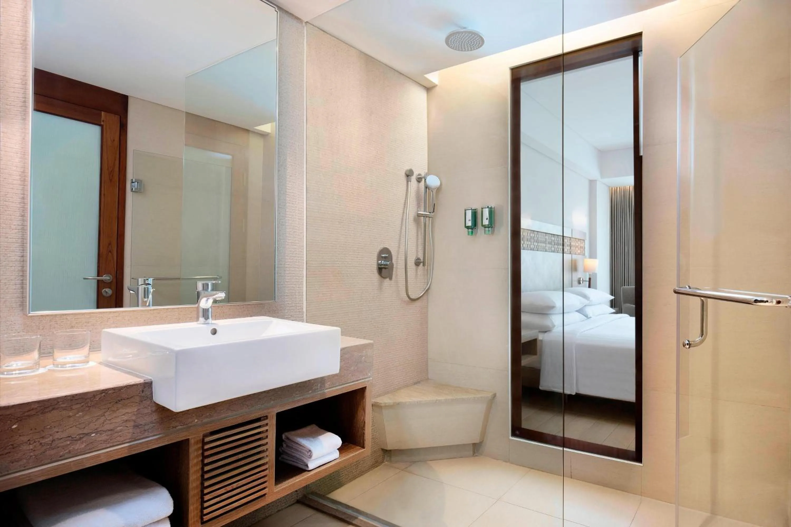 Bathroom, Bed in Fairfield by Marriott Bali Legian