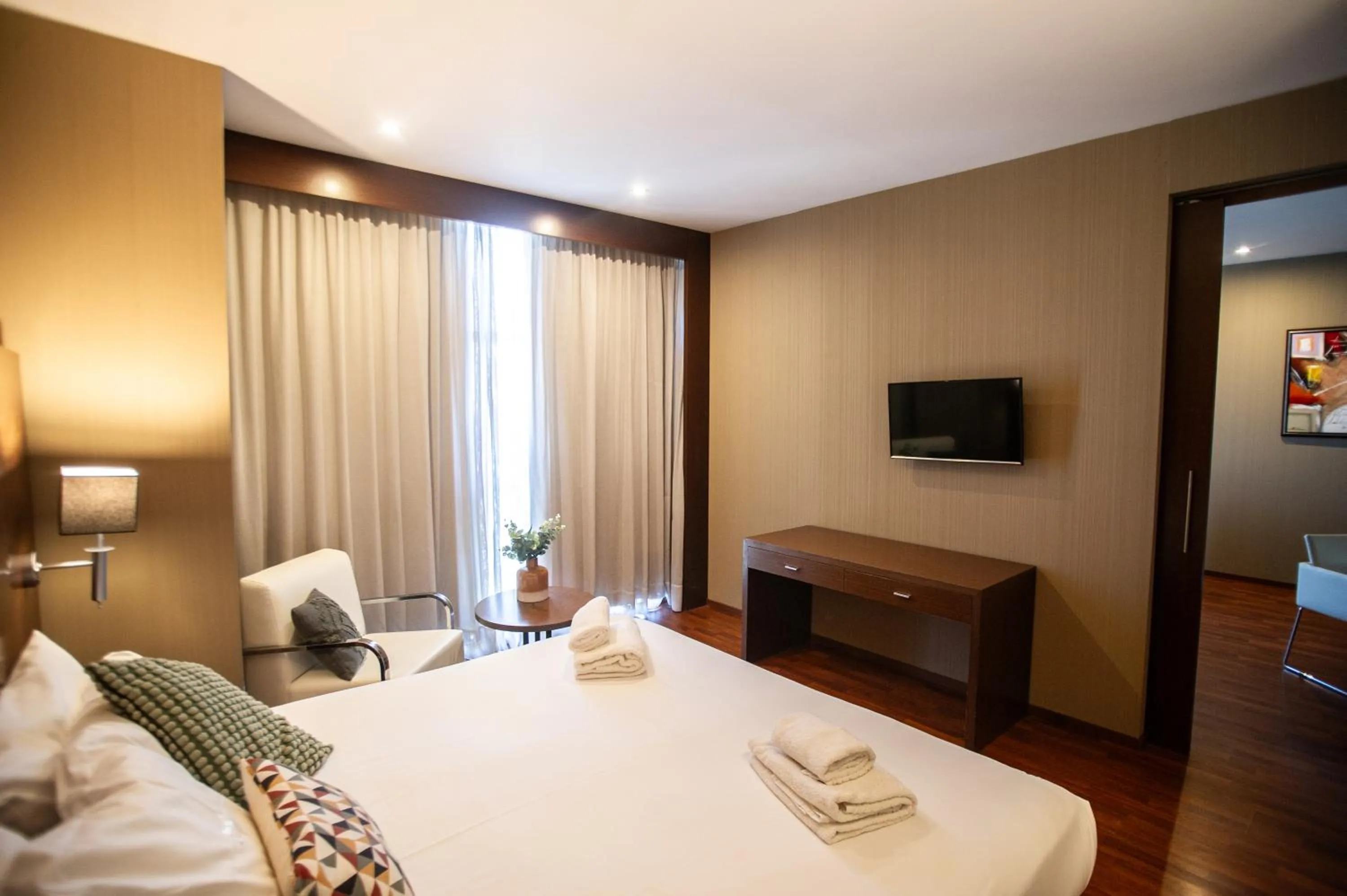 Bedroom, Bed in AZZ Valencia Congress Hotel & Spa