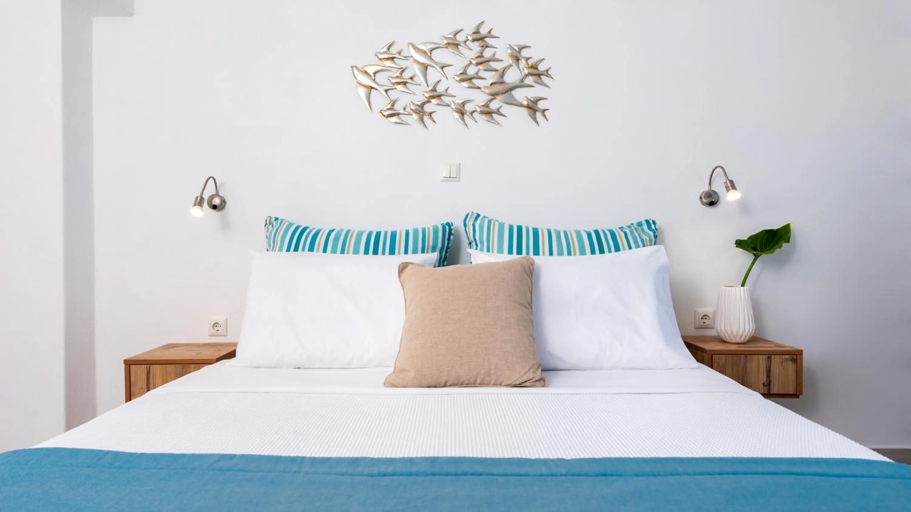 Bed in Kalisperis Hotel