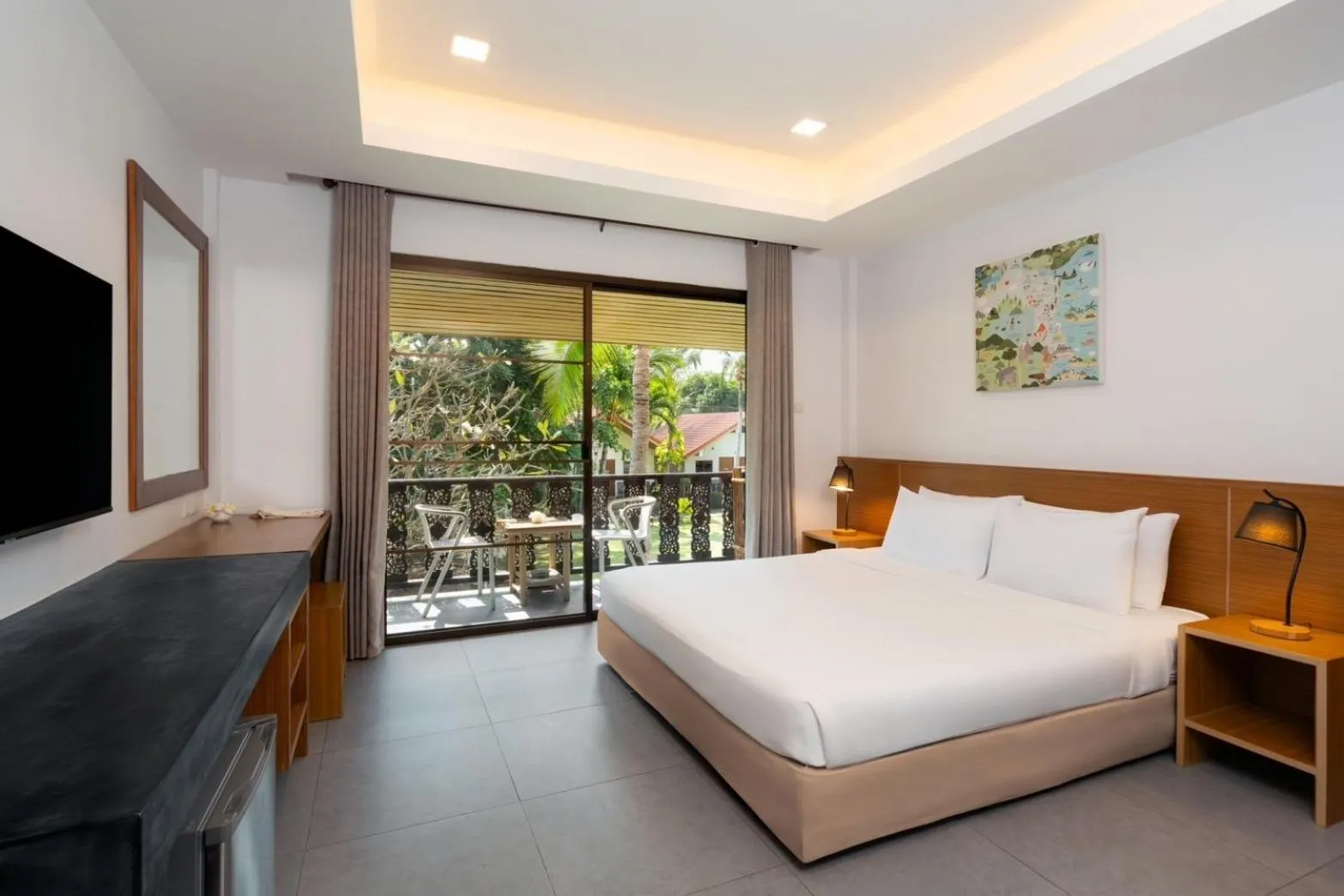 Bed in Dolphin Bay Beach Resort