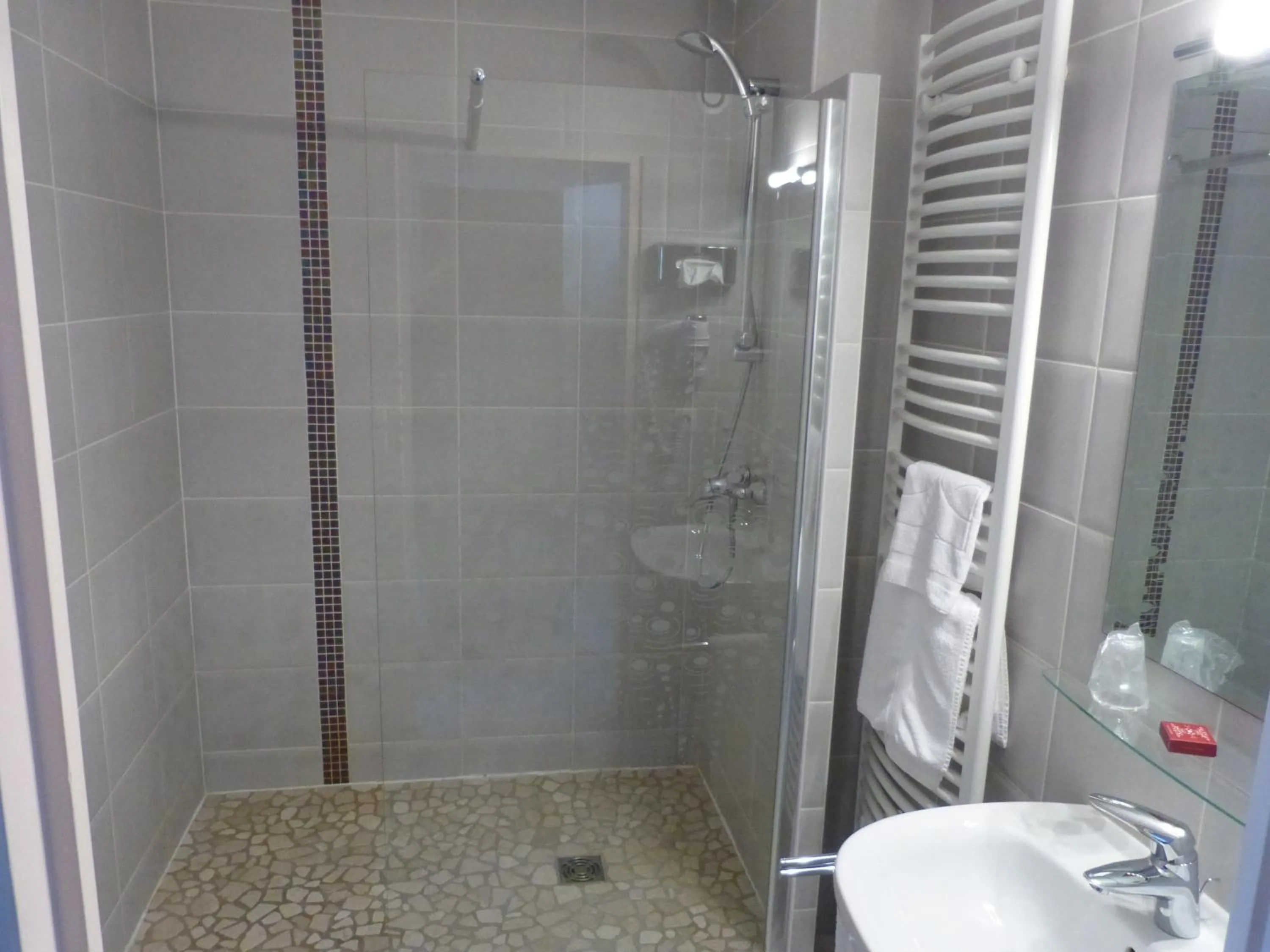 Shower in Hotel ASTORIA- Saint Etienne-Centre des Congrès-