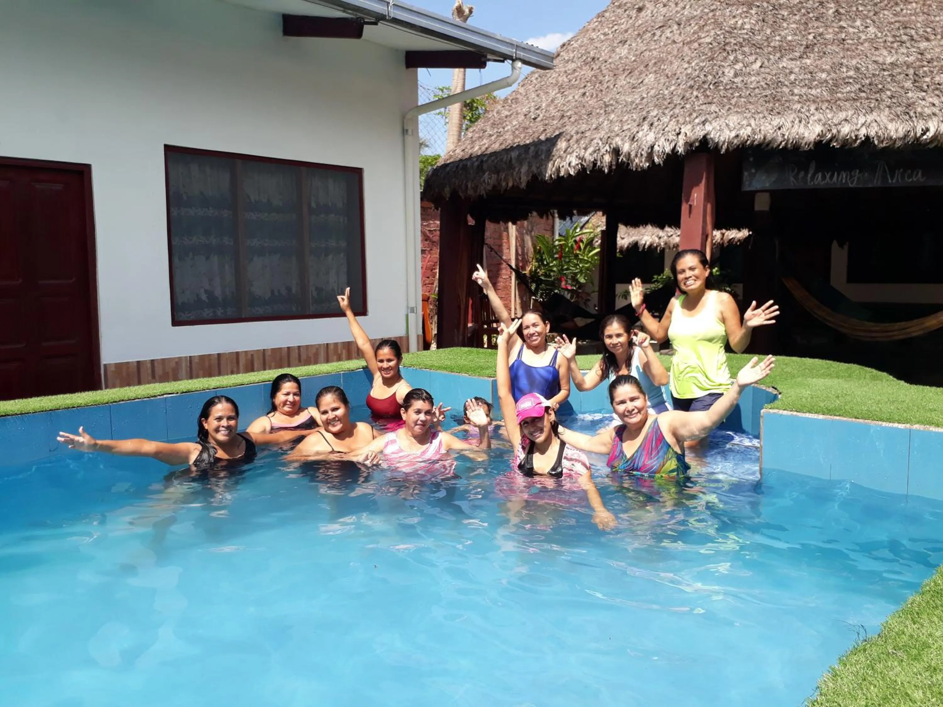 Swimming pool in El Curichal Hostel