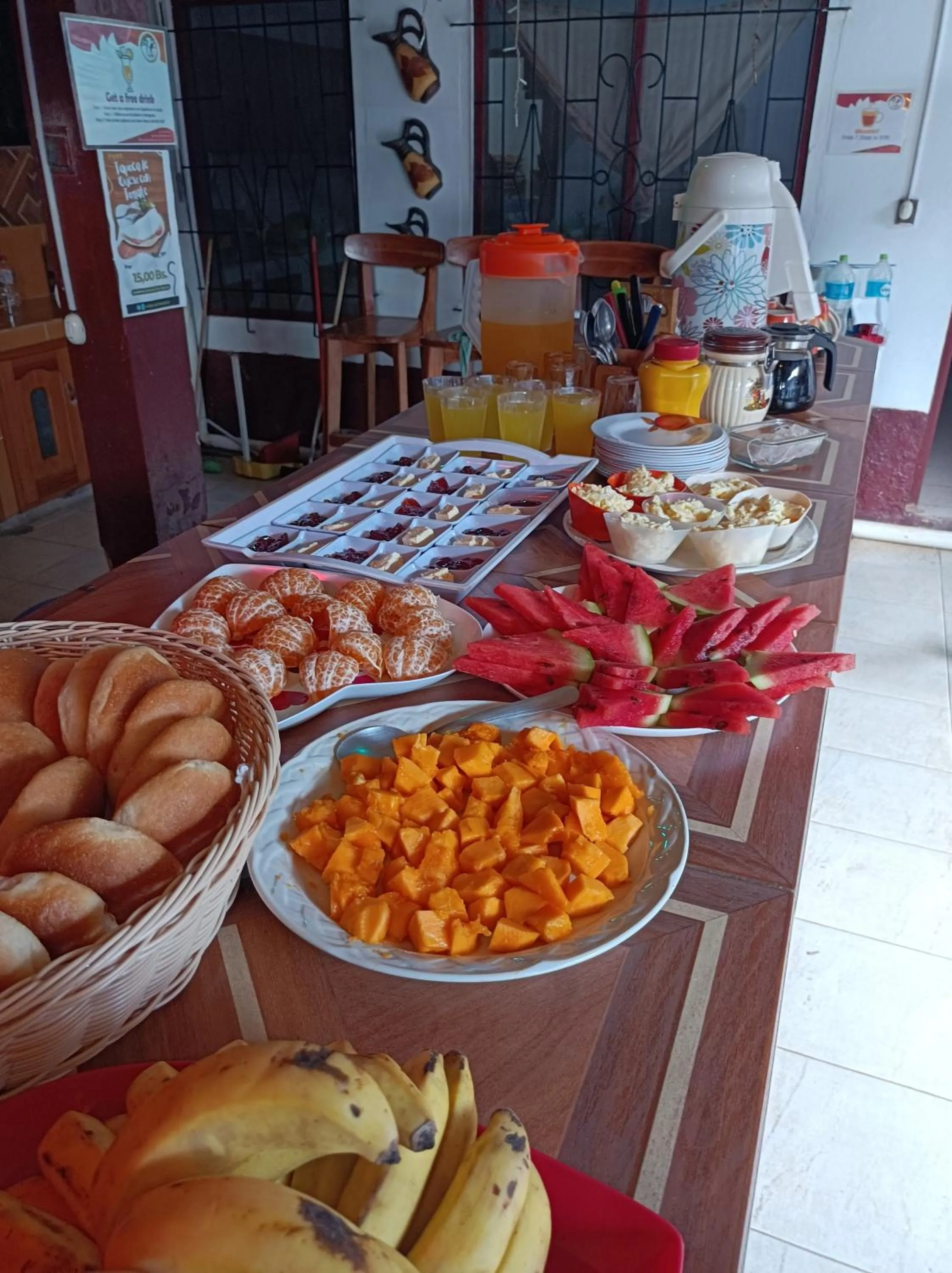 Breakfast in El Curichal Hostel