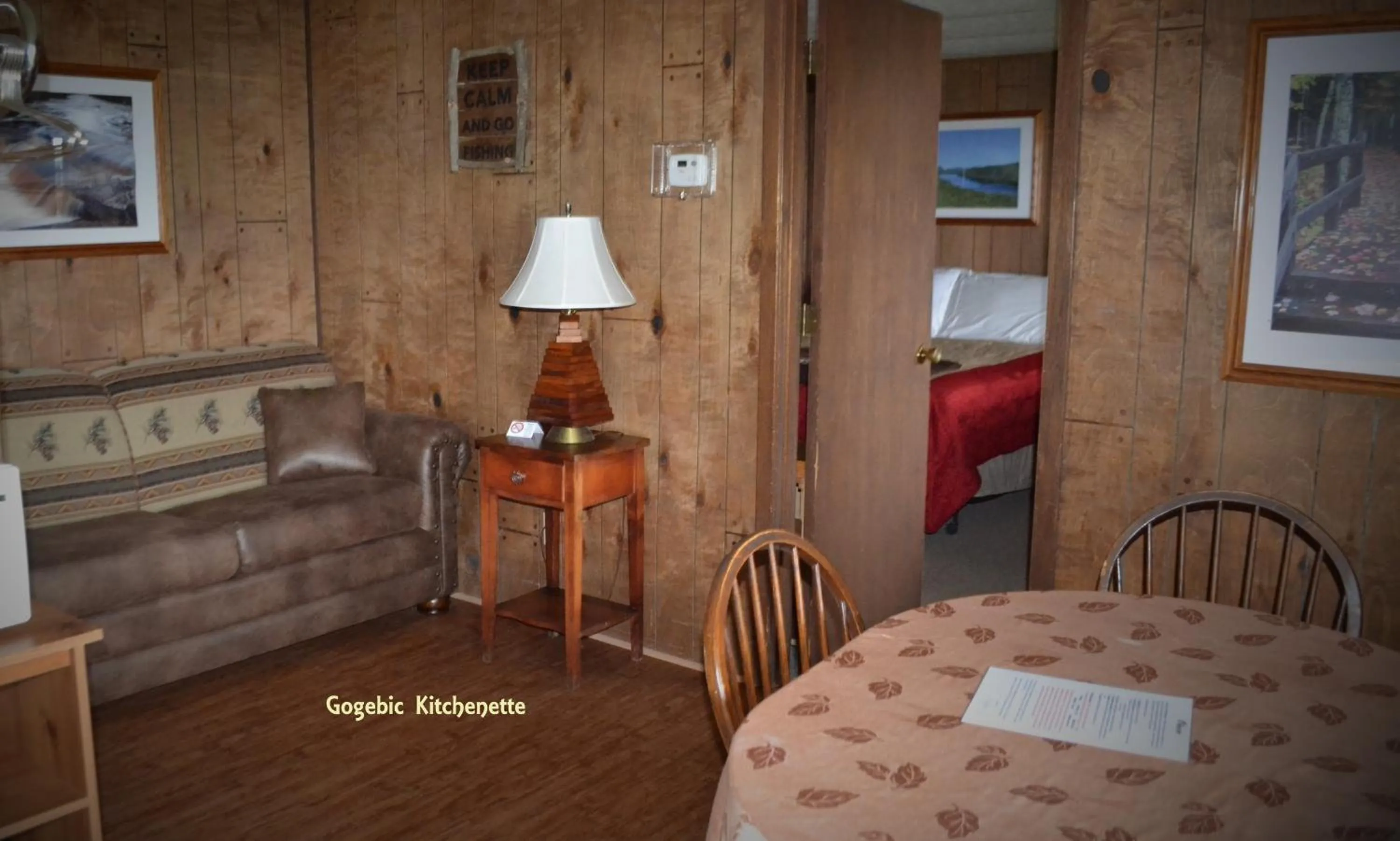 Bed in AJ's Lodge and Oven