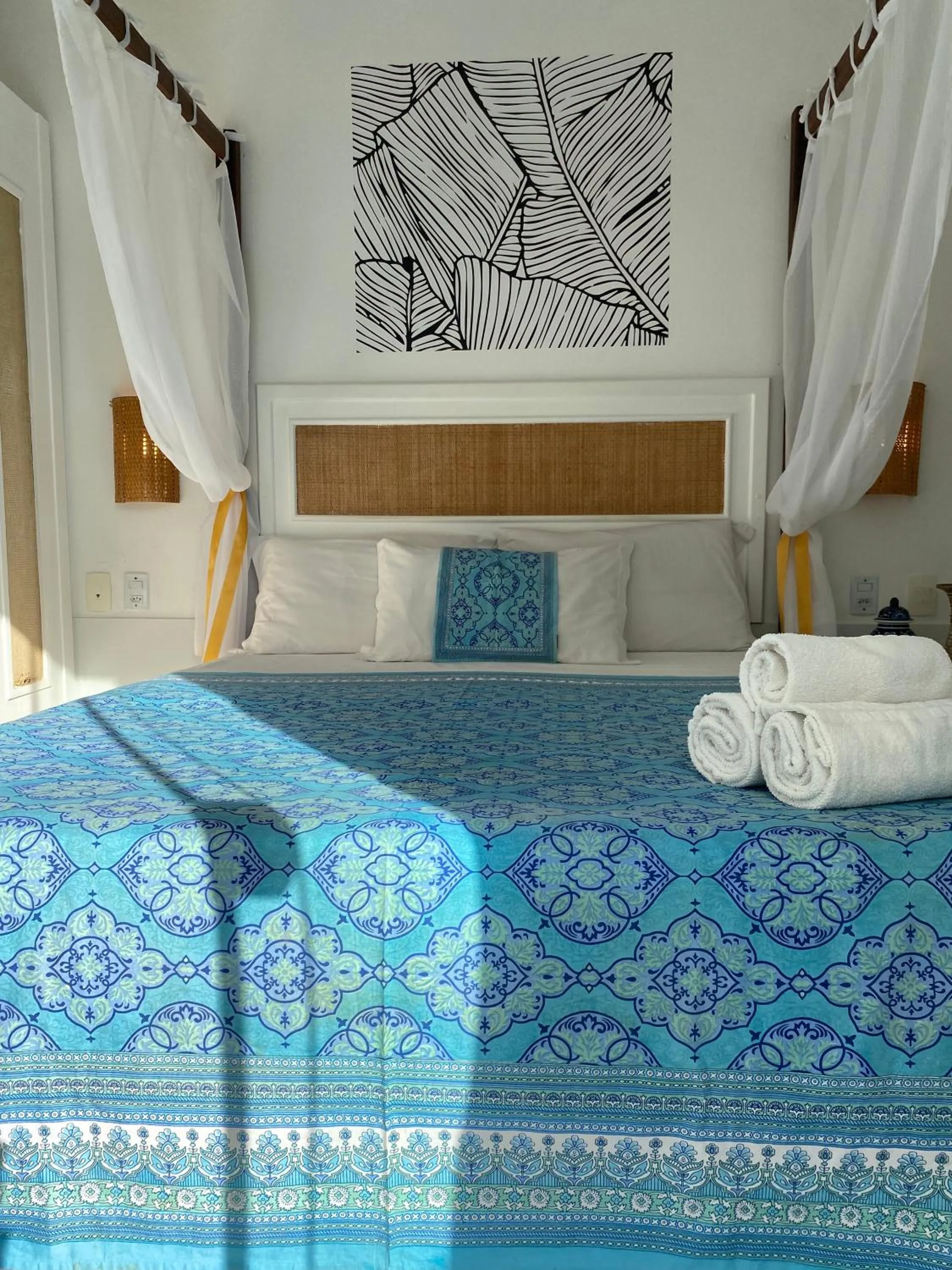 Bed in Villa Baobá Pousada & Spa