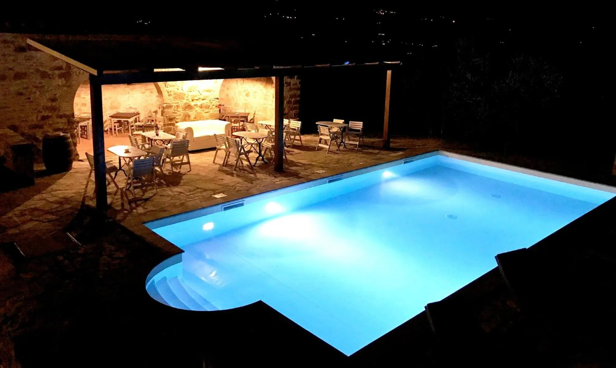 Swimming pool in La Rimbecca Greve in Chianti