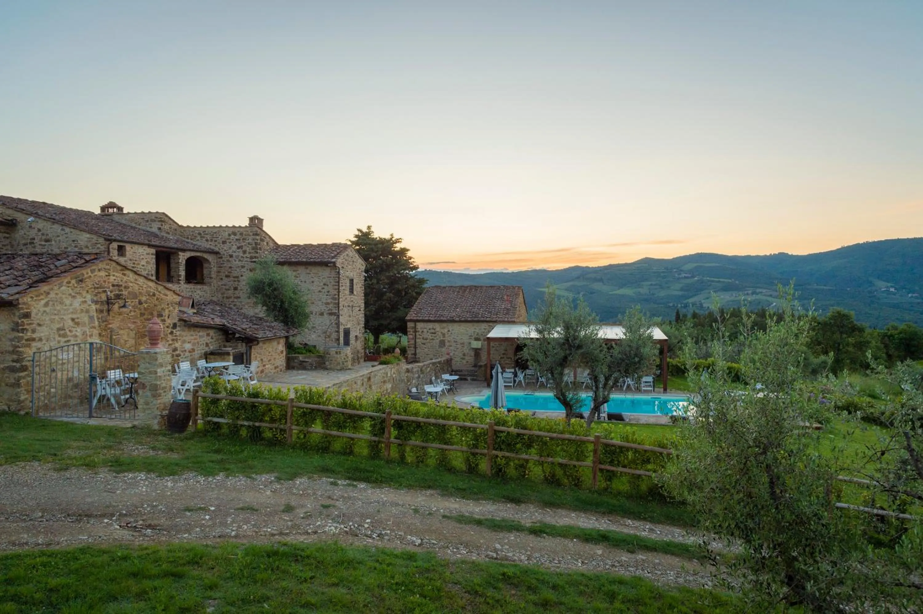 Sunrise in La Rimbecca Greve in Chianti