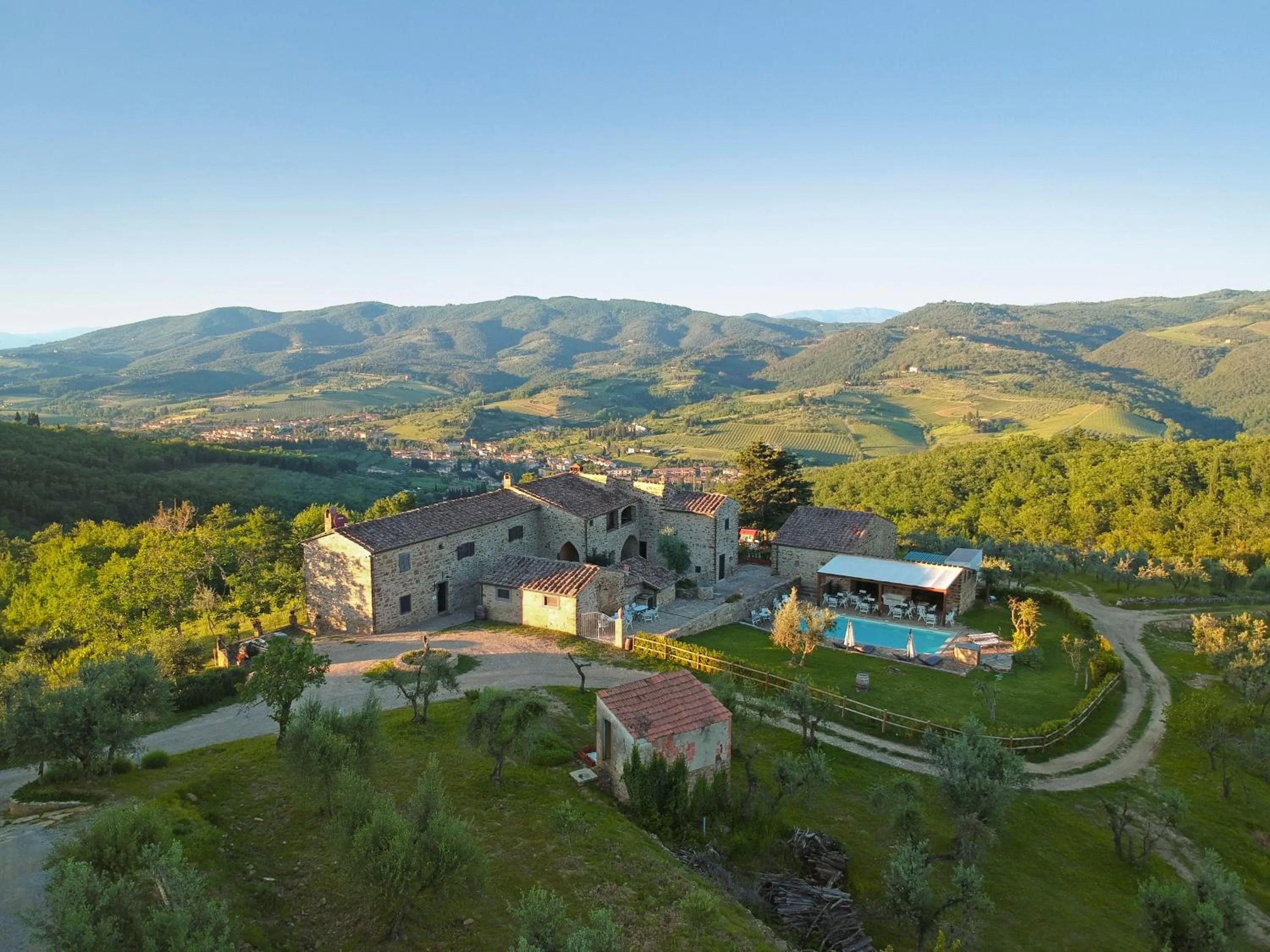 Bird's eye view in La Rimbecca Greve in Chianti